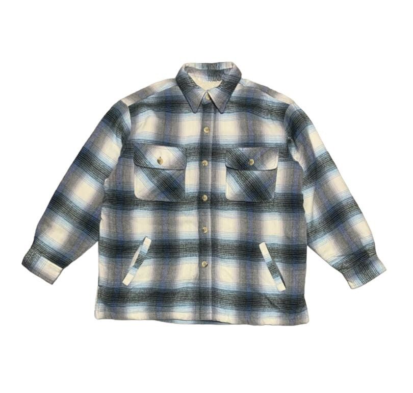 Japanese Brand Vintage Plaid Wool Flannel Shirt Jacket By Moineau Size US M / EU 48-50 / 2 - 1 Thumbnail