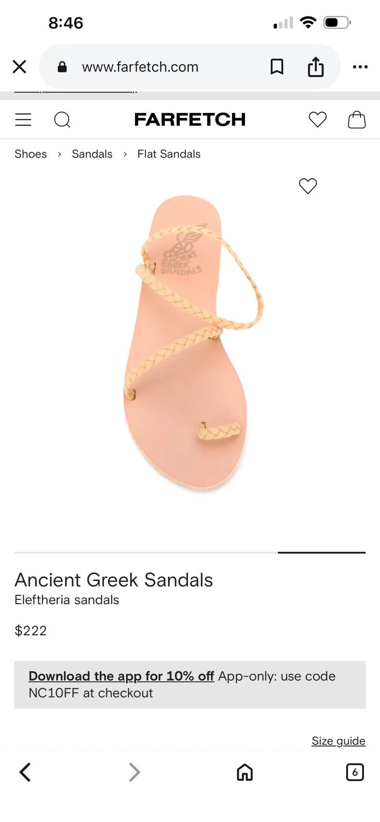Ancient Greek Sandals Accident Greek Sandals Women Shoes Size US 9.5 / IT 39.5 - 10 Thumbnail