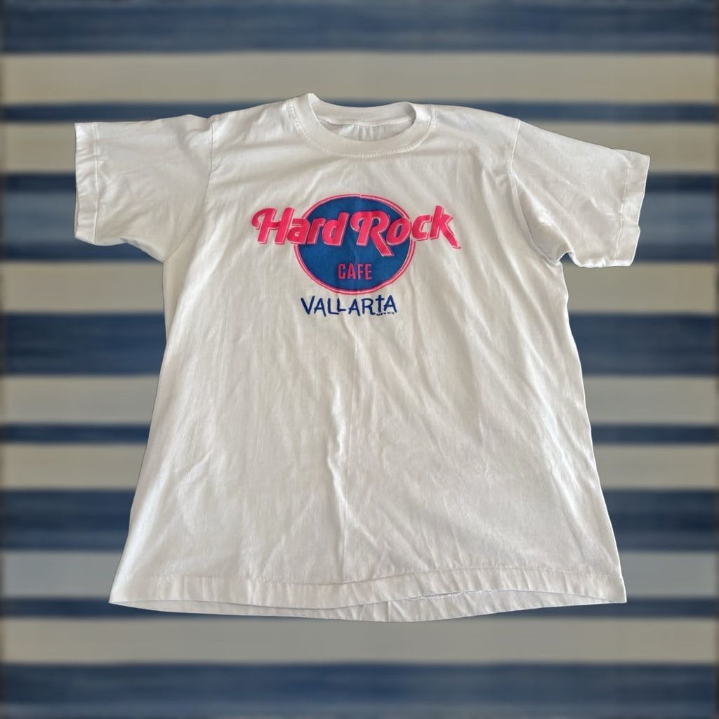 Hard Rock Cafe VINTAGE Hard Rock Cafe T-Shirt White Mexico Single Stitch Mens L Crew Neck Short Sleeve Puerto Vallarta Size US L / EU 52-54 / 3 - 1 Thumbnail