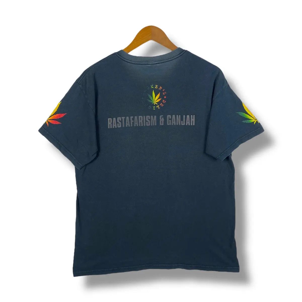 Vintage Vintage RASTAFARISM & GANJAH Smoker's Delight Faded Tee Size US L / EU 52-54 / 3 - 1 Thumbnail