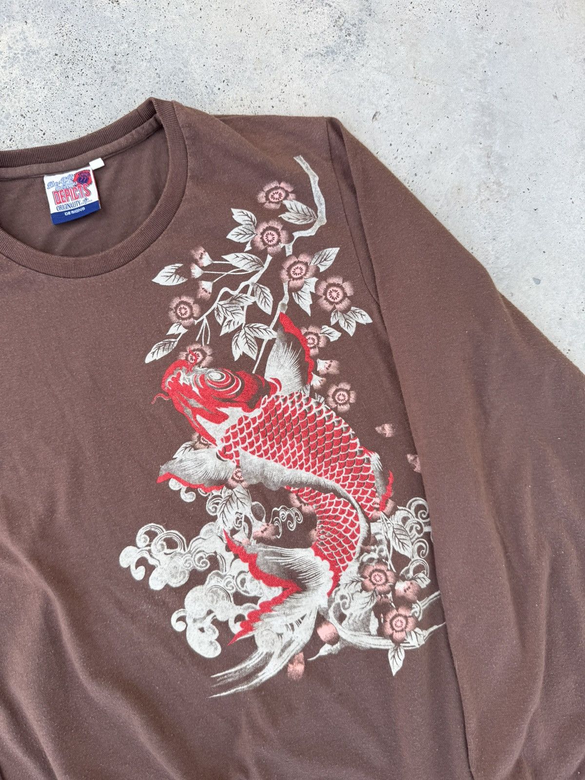 Japanese Brand Sukajan Japanese Koi Fish Long Sleeve Size US L / EU 52-54 / 3 - 5 Thumbnail