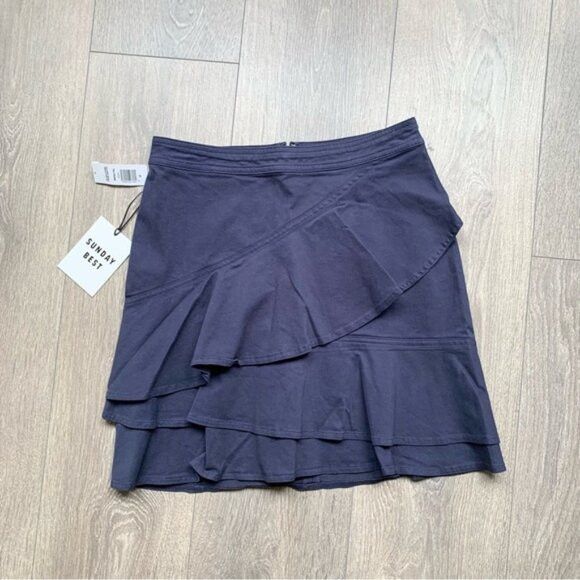 Aritzia Aritzia Sunday Best Women's Mini Skirt Draped ruffles Size 27" / US 4 / IT 40 - 3 Thumbnail