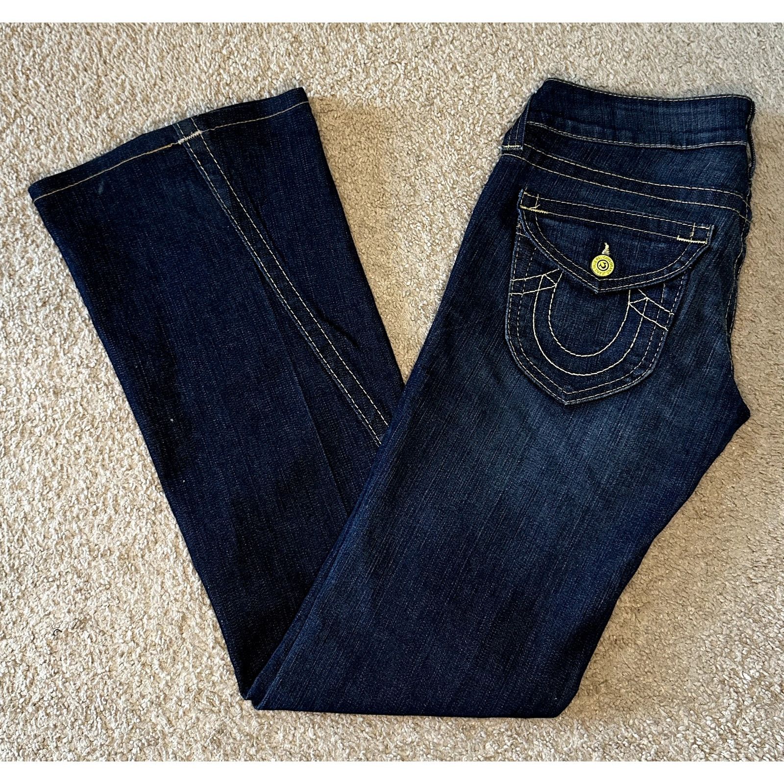True Religion True Religion Joey Mid-Rise Denim Flare Jeans Blue Womens 27 Size 27" / US 4 / IT 40 - 1 Thumbnail