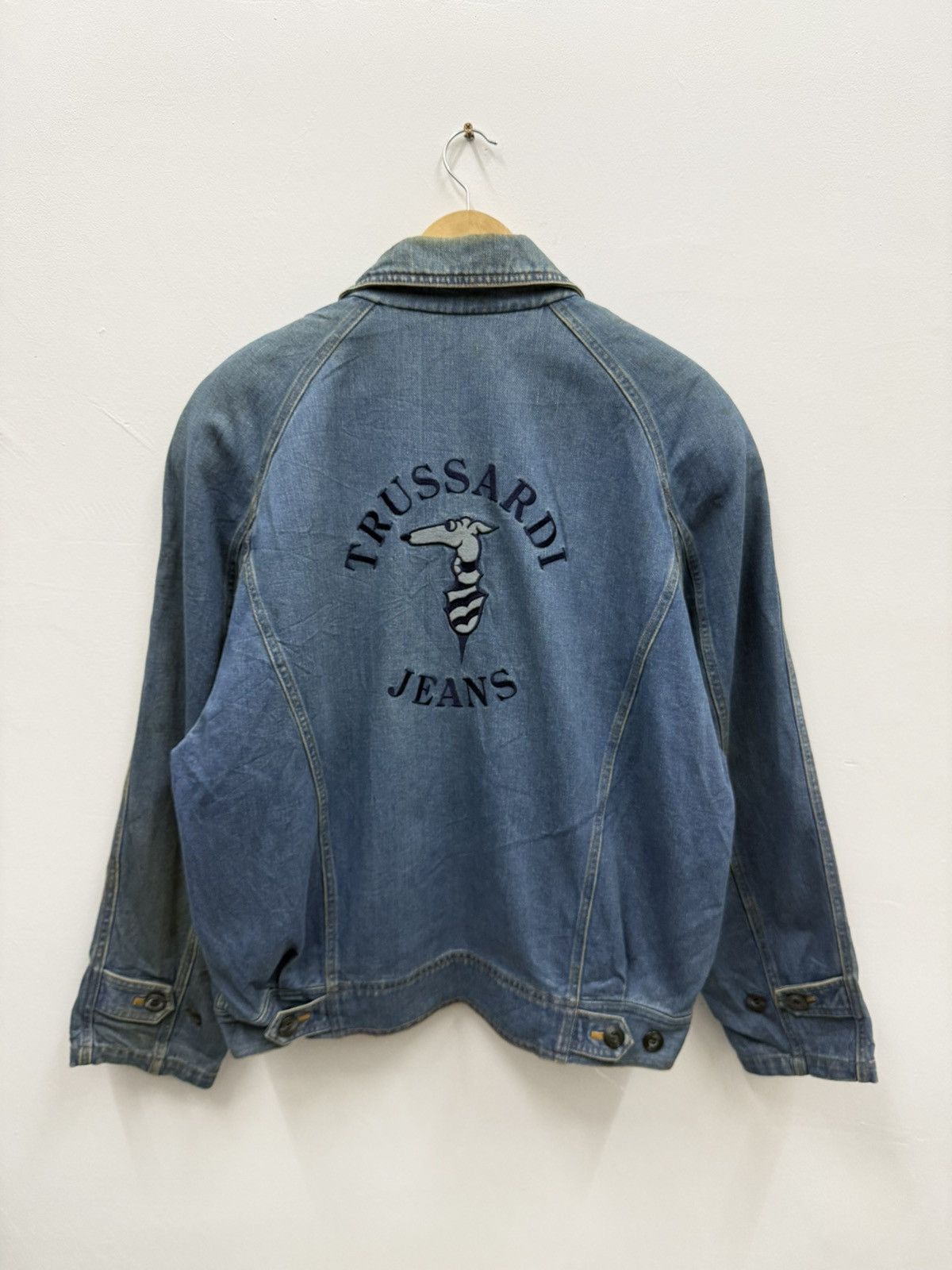 Trussardi Vintage Trussardi Jeans Big Logo Denim Jacket Size US M / EU 48-50 / 2 - 1 Thumbnail