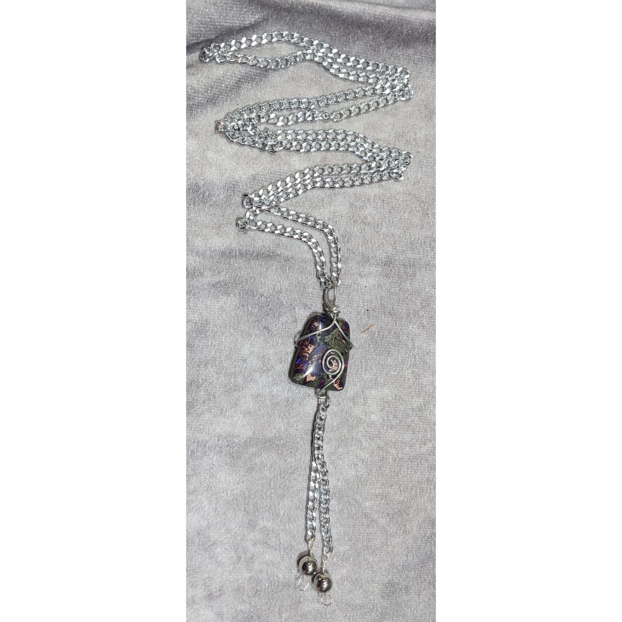 Handmade Handmade Wire Wrapped Agate Tassel Necklace Size ONE SIZE - 7 Thumbnail