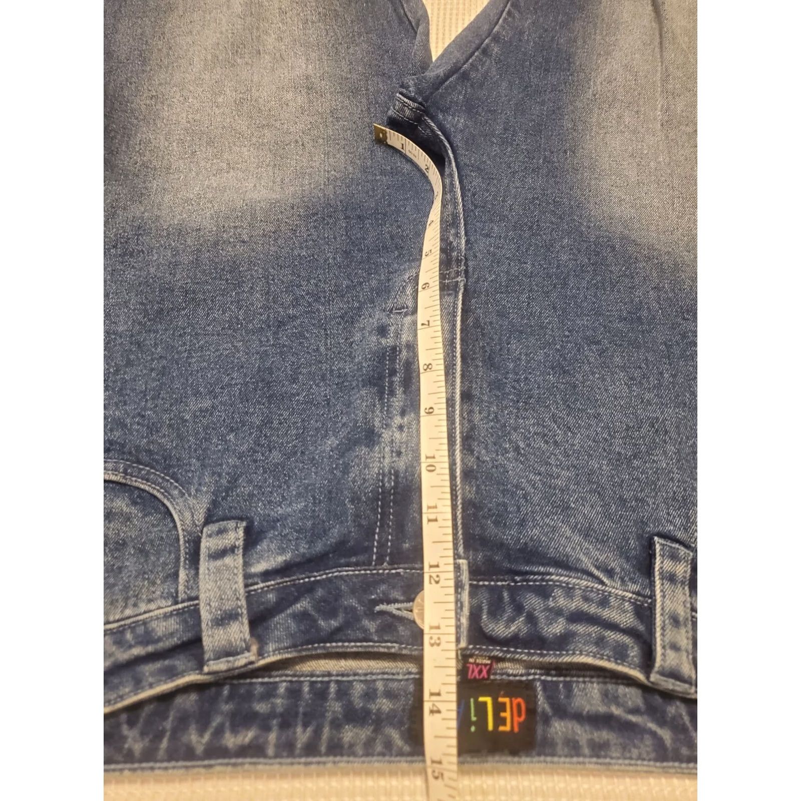 Dolls Kill VINTAGE Delia's By Dolls Kill Tall Bell Bottom High Rise Jeans XXL Blue Distressed Hippie 1990s Size 40" / US 18 - 7 Thumbnail