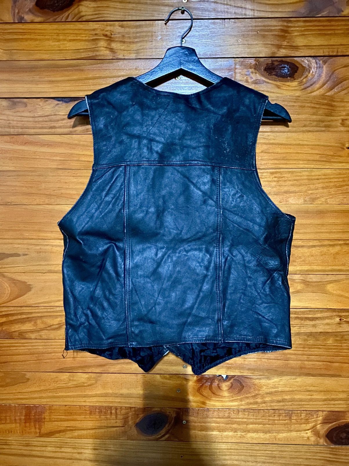 Giorgio Fiorelli Vintage Fiorelli Black Leather Western Biker Waistcoat Size US S / EU 44-46 / 1 - 8 Thumbnail