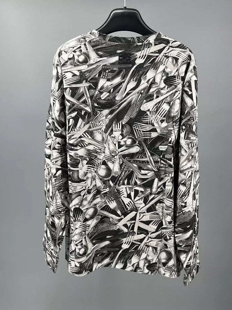 Loewe LOEWE Cotton printed embroidery long sleeve round neck T-s Size US S / EU 44-46 / 1 - 5 Thumbnail