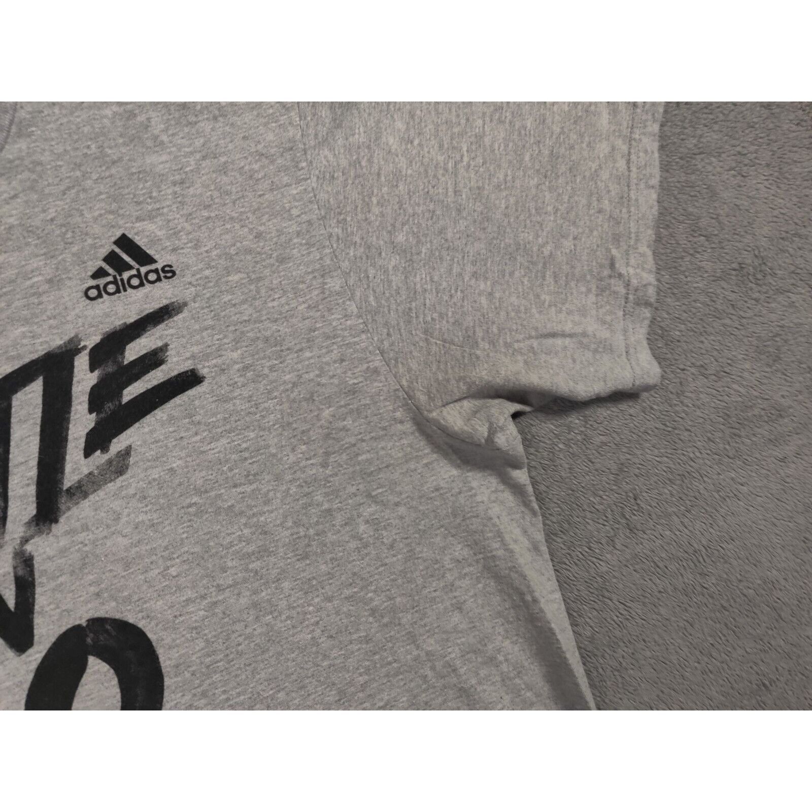 Adidas Adidas Shirt Adult Mens Large Gray Black Hustle on 100 Size US L / EU 52-54 / 3 - 3 Thumbnail