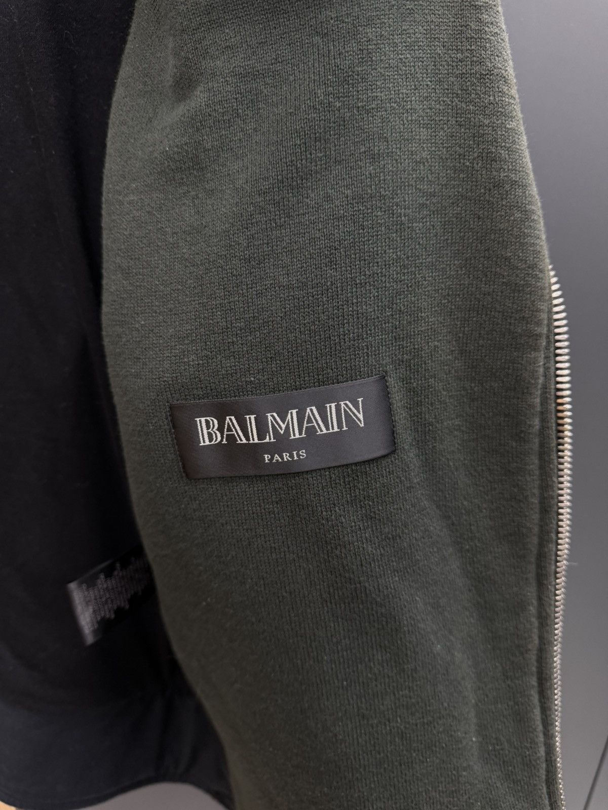 Balmain Balmain Biker Zip Jacket Faded Olive Size L Size US L / EU 52-54 / 3 - 9 Thumbnail