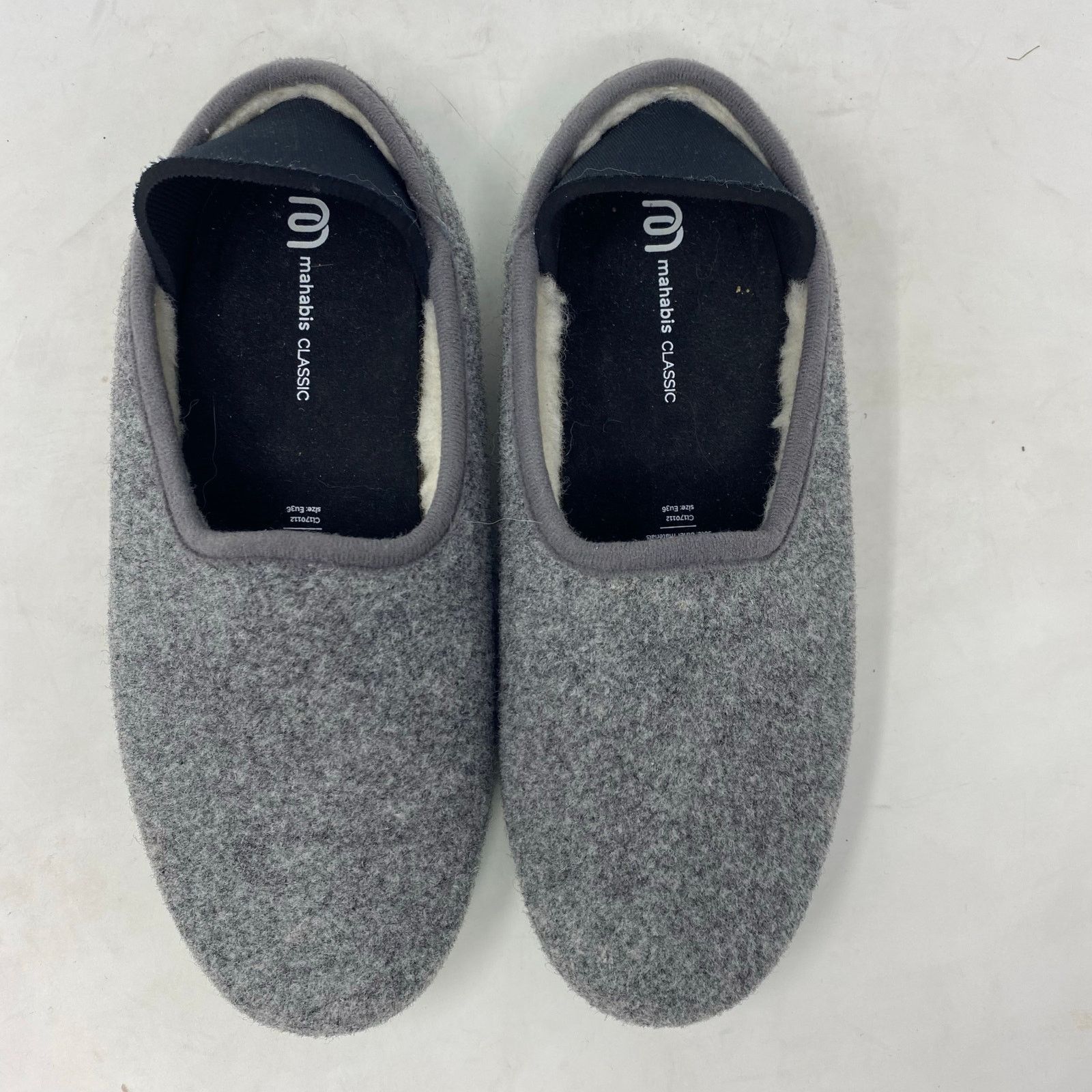 mahabis Mahabis Classic Wool Slip On Comfy Slipper Gray Size 6 Size US 6 / IT 36 - 4 Thumbnail