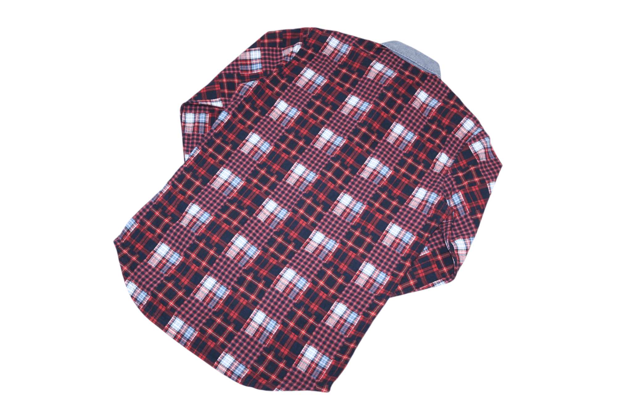 Diesel VTG🔥55DSL by Diesel patchwork tartan rugged flannel shirt Size US M / EU 48-50 / 2 - 7 Thumbnail