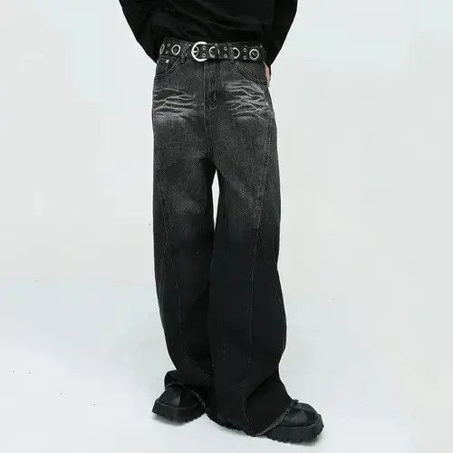 Other Black Baggy Wide Leg Denim Jeans Size US 32 / EU 48 - 1 Thumbnail