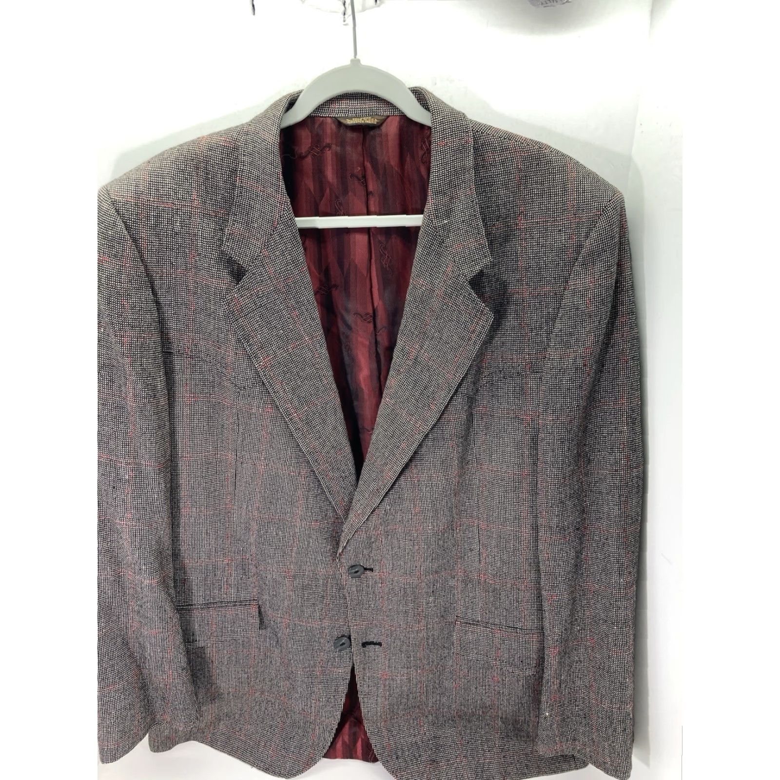 Vintage VINTAGE Larry Davis Western Blazer Sport Coat 46R Gray 2 Button Men Jacket Blazer Rodeo Cowboy Shirt Mens Size 46R - 2 Thumbnail