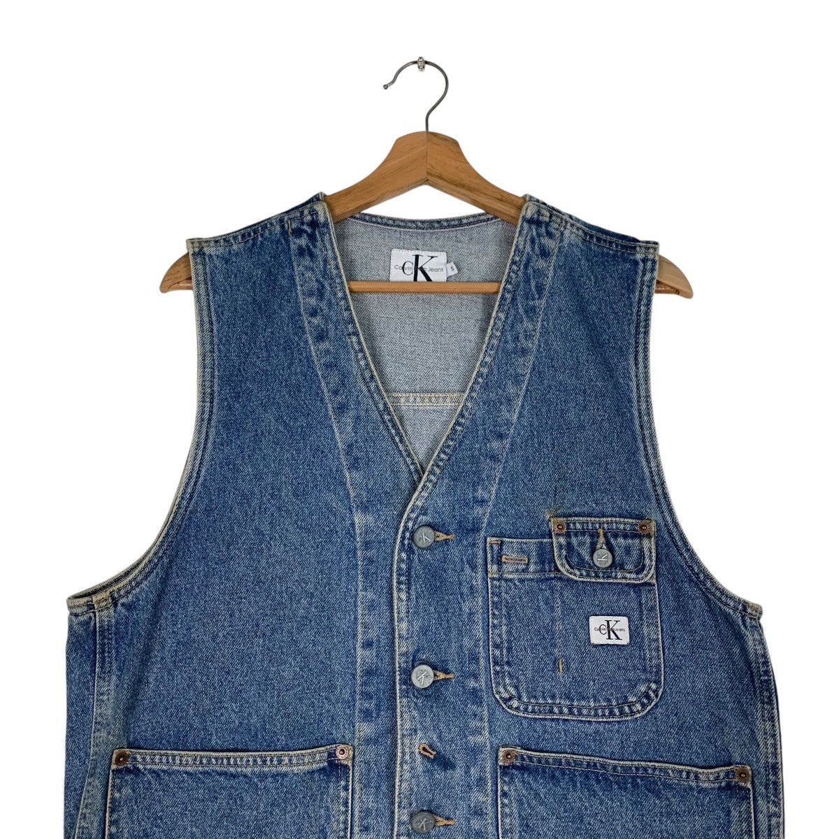 Calvin Klein CALVIN KLEIN JEANS Blue Denim Vest #1292-C58 Size US S / EU 44-46 / 1 - 2 Thumbnail