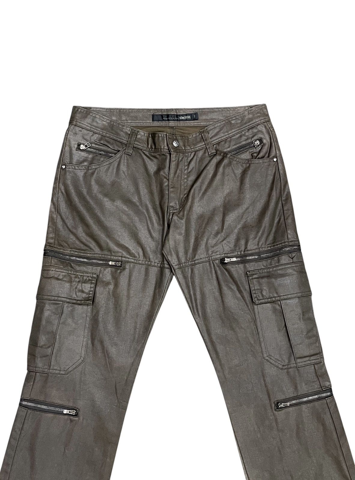 Schlussel SCHLÜSSEL Waxed Cotton Multi-Pocket Cargo Pants - W30" Size US 30 / EU 46 - 2 Thumbnail