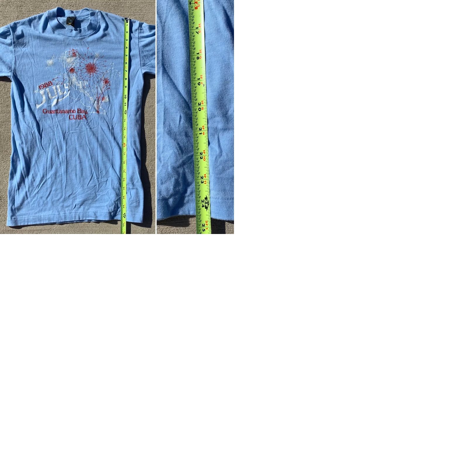 Vintage VINTAGE July 4th Guantanamo Bay Cuba T-Shirt M 38-40 Blue Cotton Blend Aus-tex Mens 80s USA 4th Of July Graphic Print Single Stitch 1988 Size US M / EU 48-50 / 2 - 9 Thumbnail