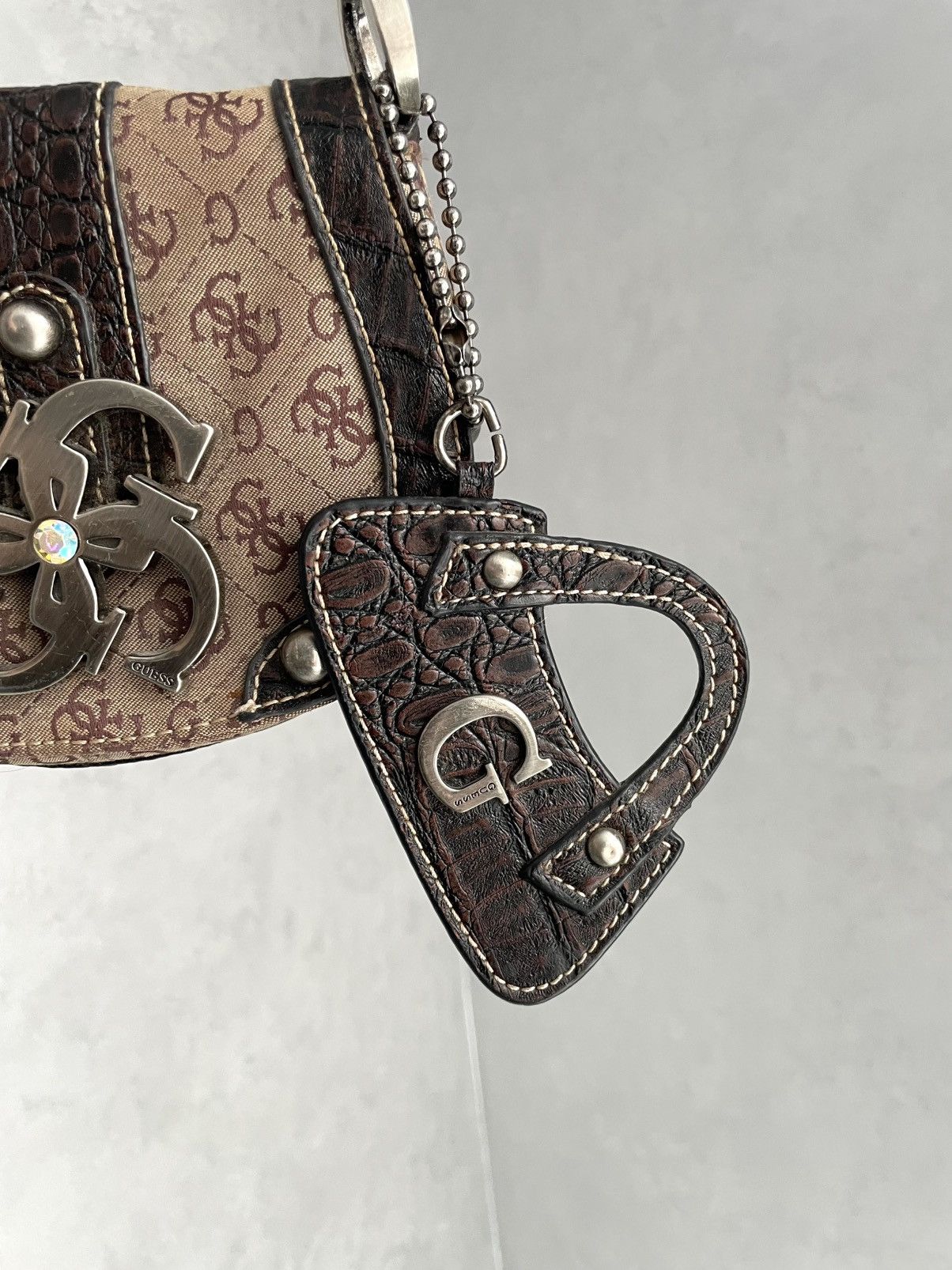 Guess Vintage Y2K Guess Monogram Crossbody Shoulder Bag Size ONE SIZE - 10 Thumbnail