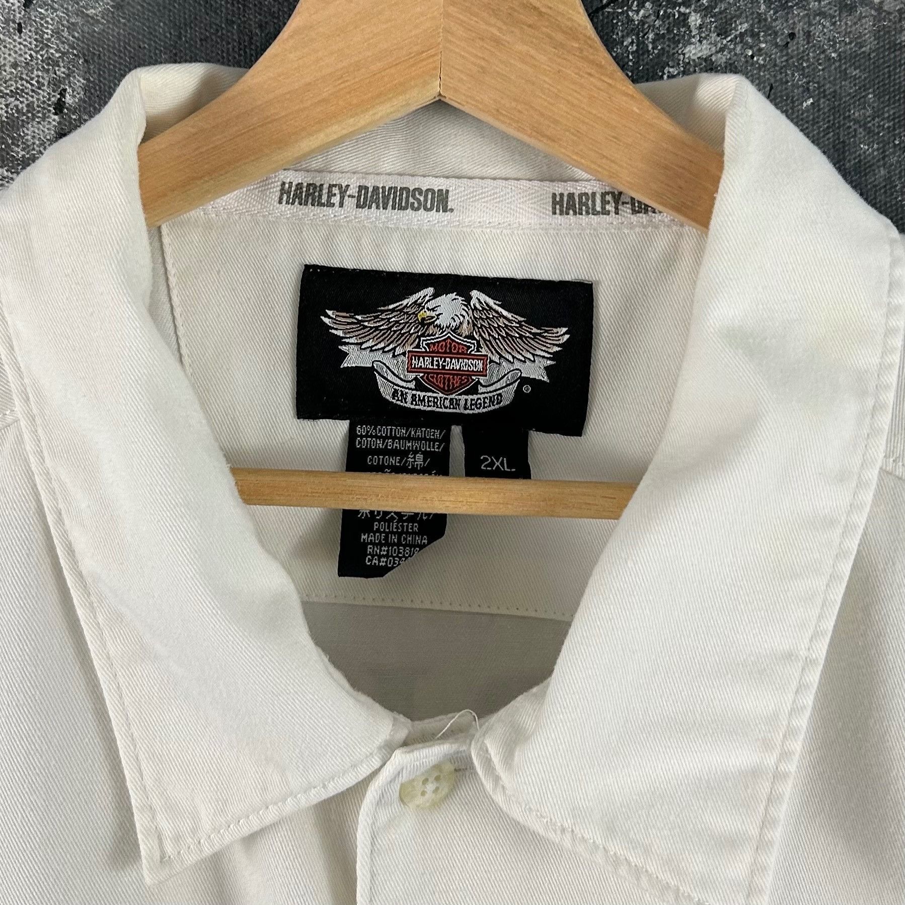 Harley Davidson × Vintage Vintage Y2K Harley Davidson shirt Size US XXL / EU 58 / 5 - 5 Thumbnail