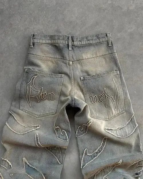 Japanese Brand × Vintage Men's wide leg jeans in y2k style Size US 32 / EU 48 - 3 Thumbnail