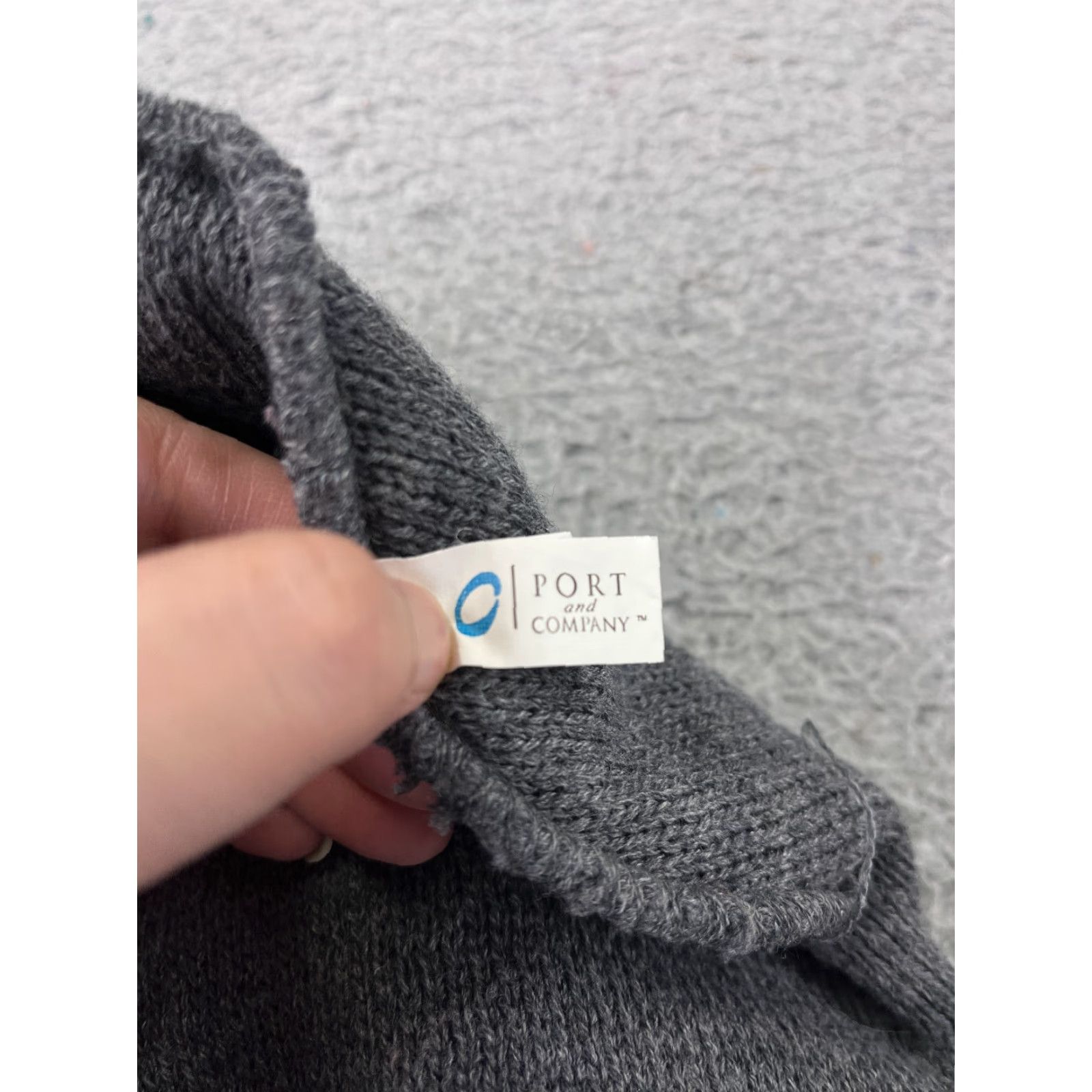 Port & Company Port & Co. Beanie Adult One Size Gray Knit Embroidered 100% Acrylic Pumas Size ONE SIZE - 6 Thumbnail