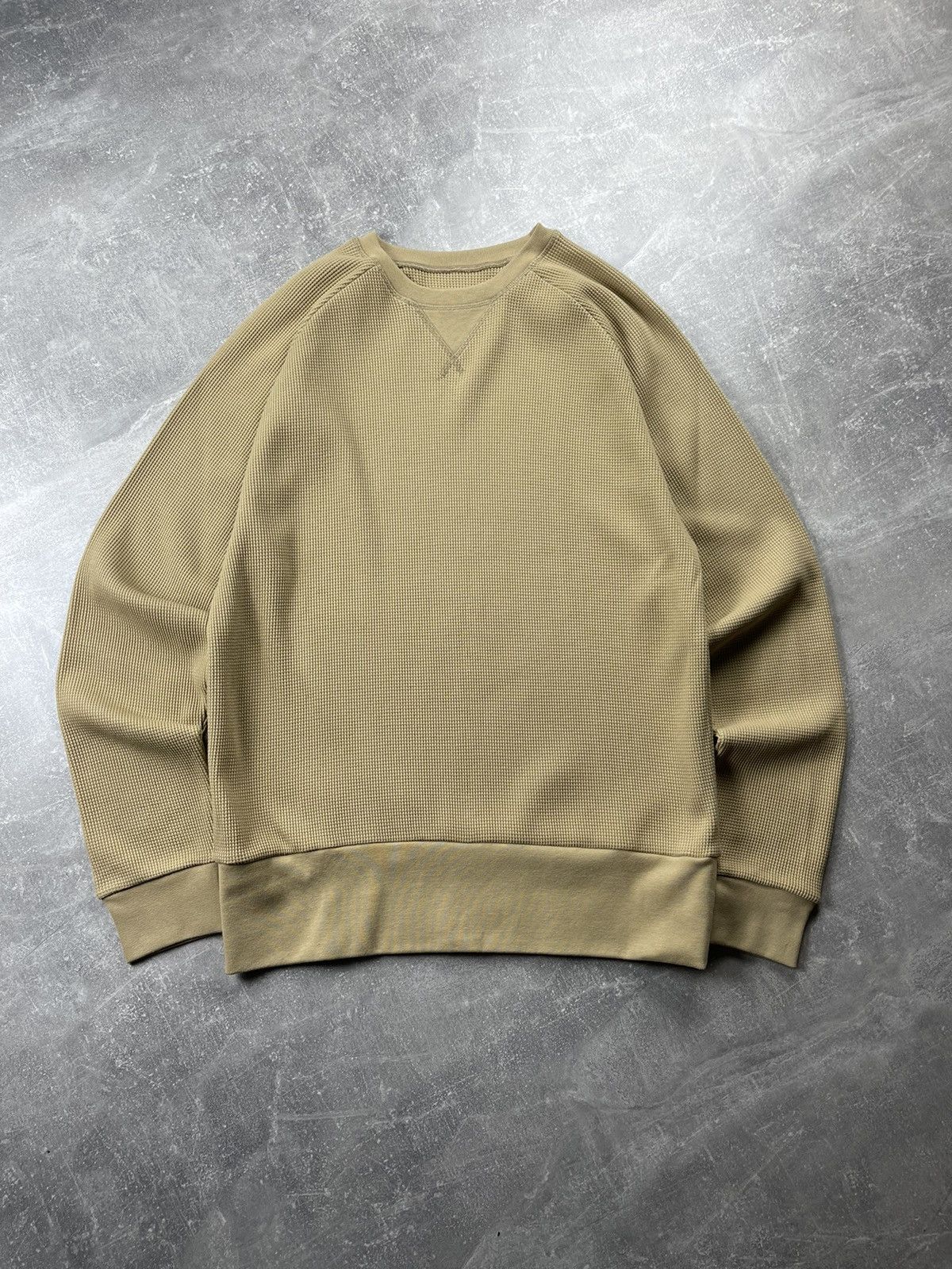 Universal Works Universal Works Waffle Crewneck Sweatshirt Sand Beige Size US L / EU 52-54 / 3 - 2 Thumbnail
