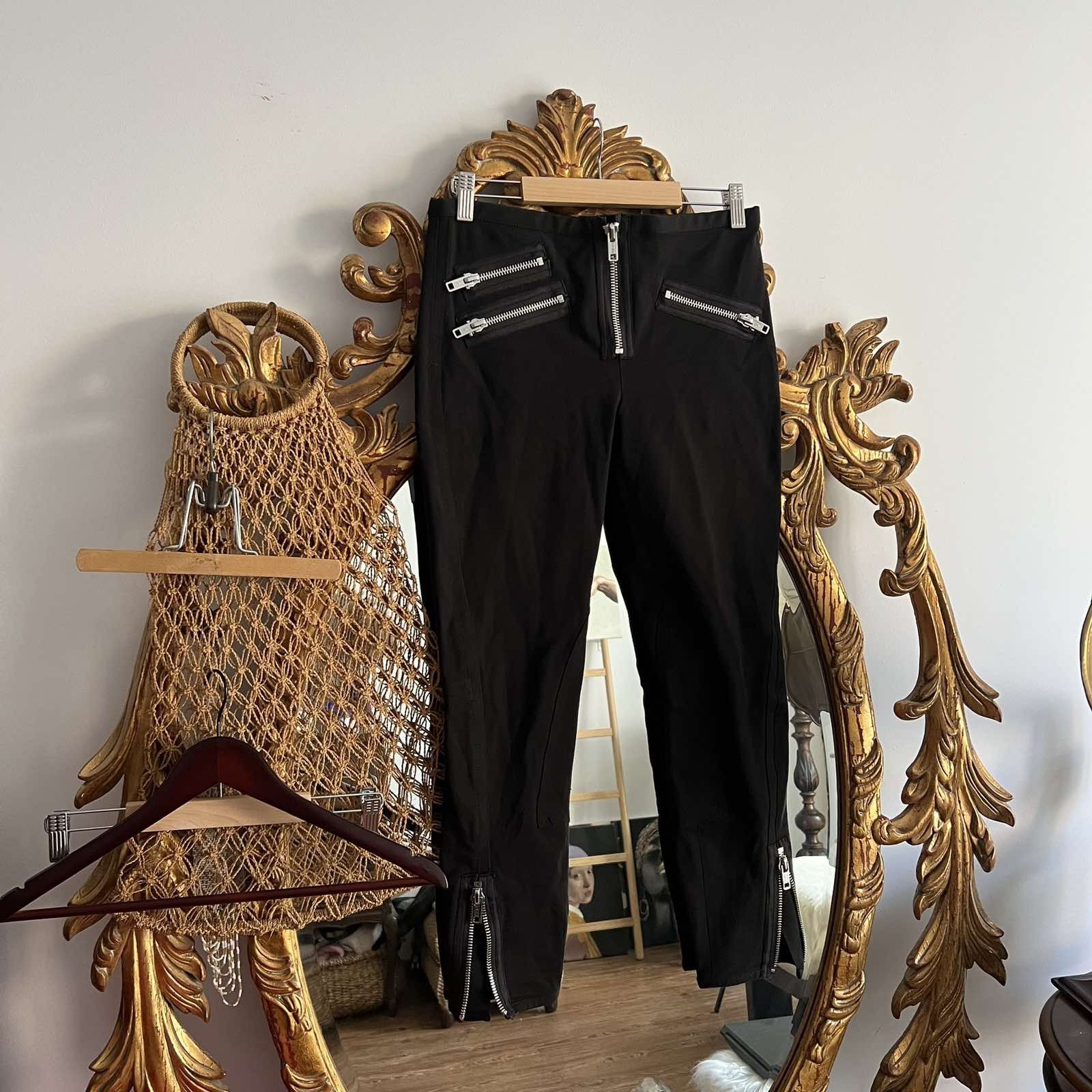 Philipp Plein Phillip Plein Biker Straight Cut Black Denim Size 4 Size 25" / US 0 / IT 36 - 1 Thumbnail