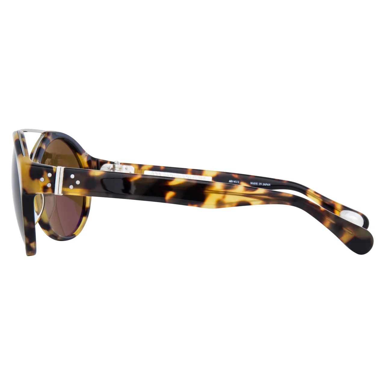 Ann Demeulemeester Ann Demeulemeester Sunglasses Round Tortoise Titanium Size ONE SIZE - 3 Thumbnail