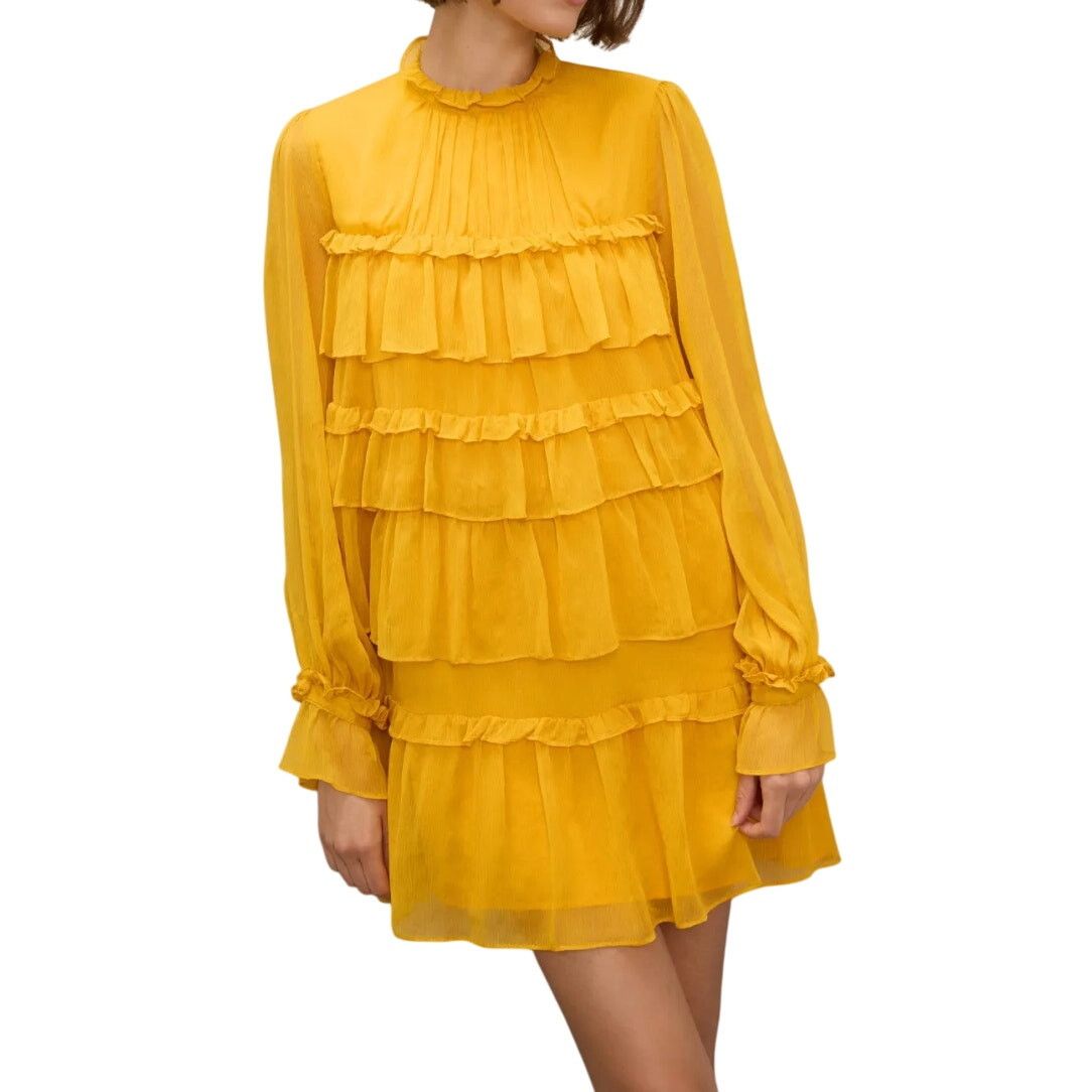 Adam Lippes Adam Lippes x RTR Tiered Ruffle Dress in Yellow, Size US 12 Size XL / US 12-14 / IT 48-50 - 2 Thumbnail
