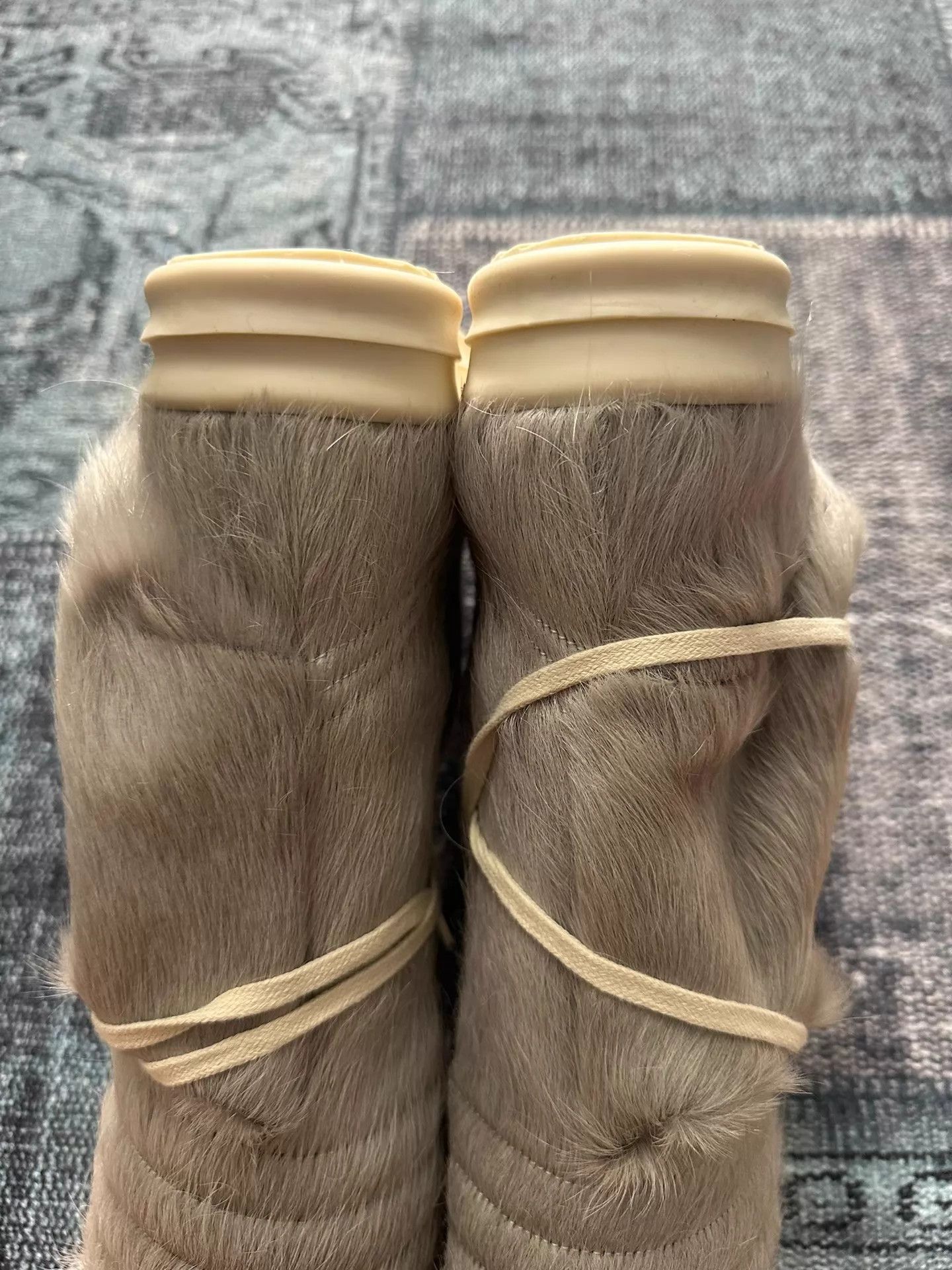 Rick Owens Rick Owens Gray Cow Hair Cargo Boots 37 Rare Worn 2x Size US 6.5 / IT 36.5 - 6 Thumbnail
