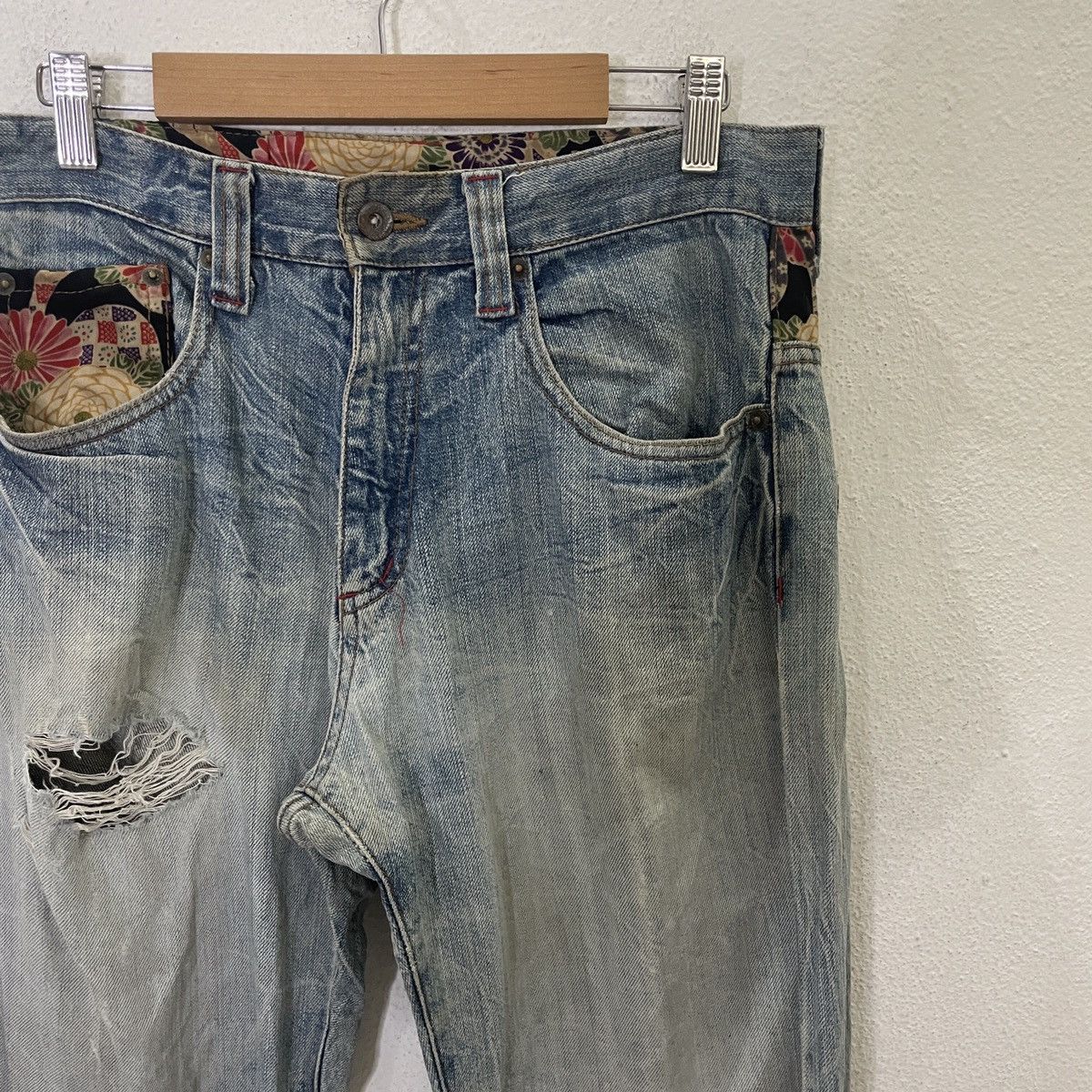 20471120 Vintage Jack Serika Distressed Denim Jeans Size US 30 / EU 46 - 2 Thumbnail
