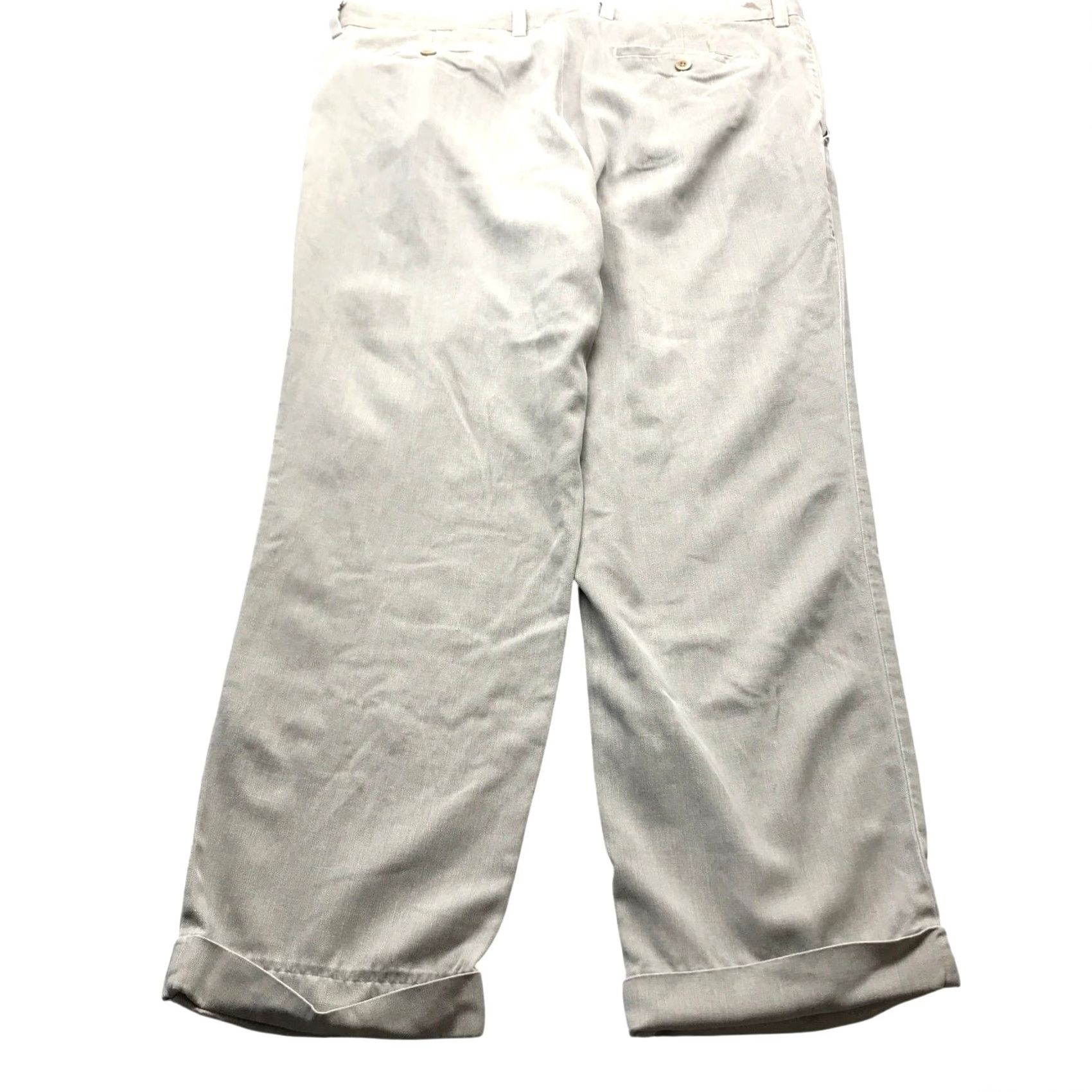 Tommy Bahama Tommy Bahama Silk Cotton Tapered Twill Pants Mens 36x34 Pockets Pleated Tan Pants Mens Regular Tan 36 Inseam 27 Pockets Logo Casual Size US 36 / EU 52 - 4 Thumbnail