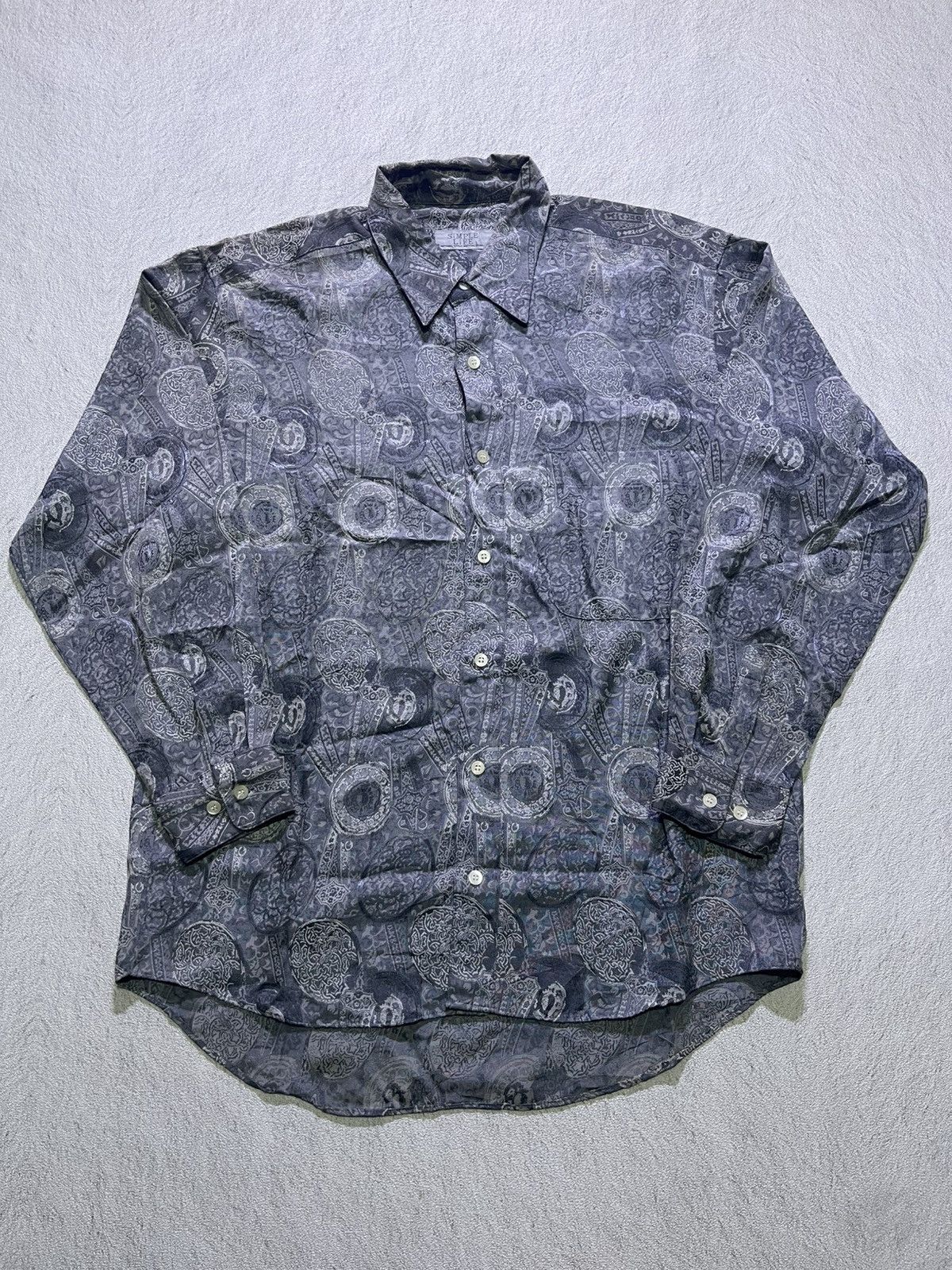 Japanese Brand VINTAGE SIMPLE LIFE long sleeve shirt full print motif Size US L / EU 52-54 / 3 - 1 Thumbnail