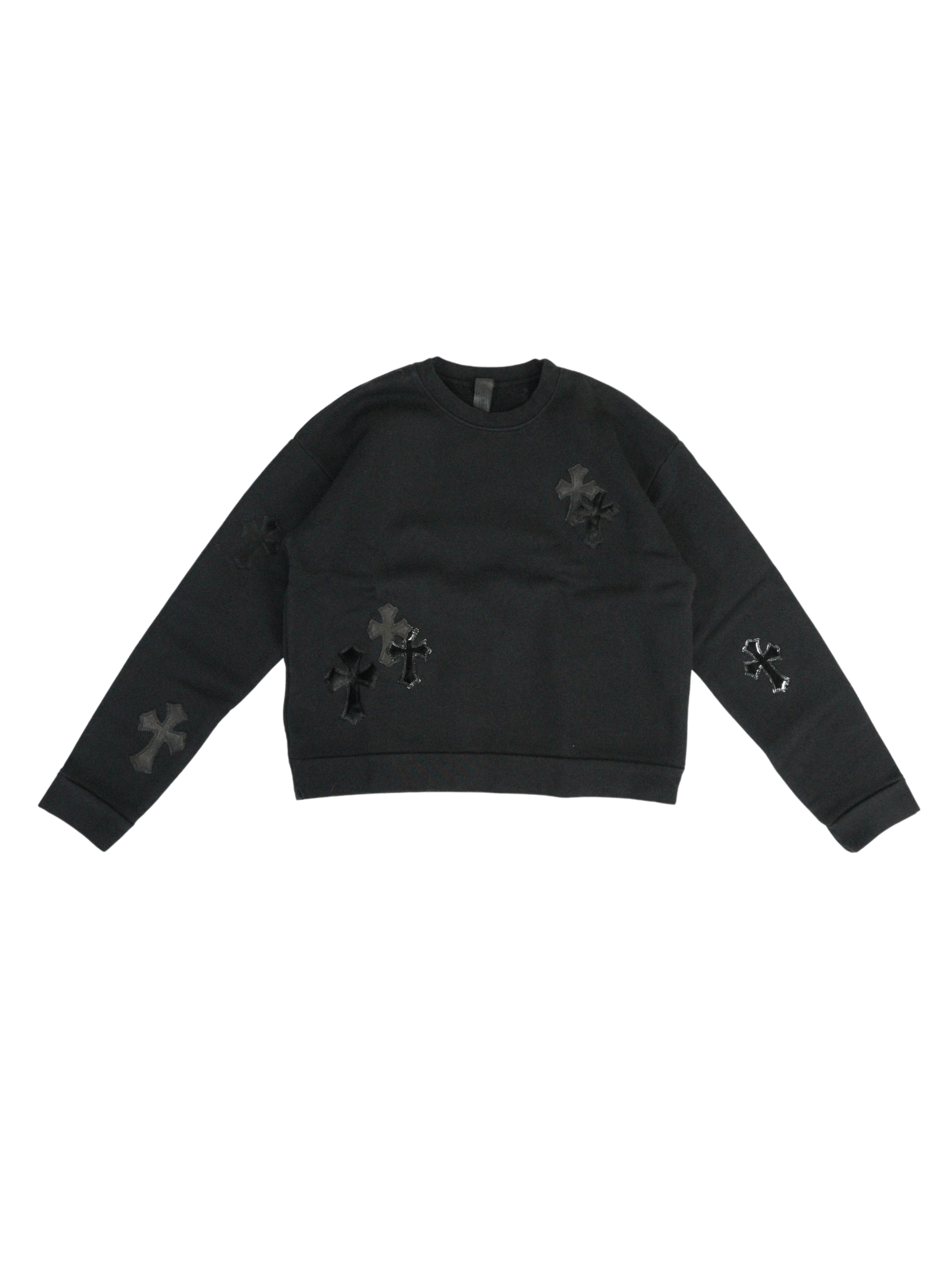 Chrome Hearts Chrome Hearts Pony Hair Patent Leather Cross Sweatshirt Size US S / EU 44-46 / 1 - 1 Thumbnail
