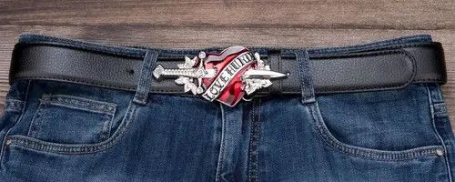 Other Silver Color White Belt Love Hunter Belt Punk Rock Gothic Size ONE SIZE - 3 Thumbnail