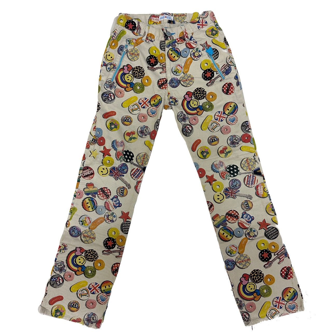 Angel Blue × Hysteric Glamour × Japanese Brand Vintage Angel Blue Multi Over Prints Pants Size US 26 / EU 42 - 1 Thumbnail