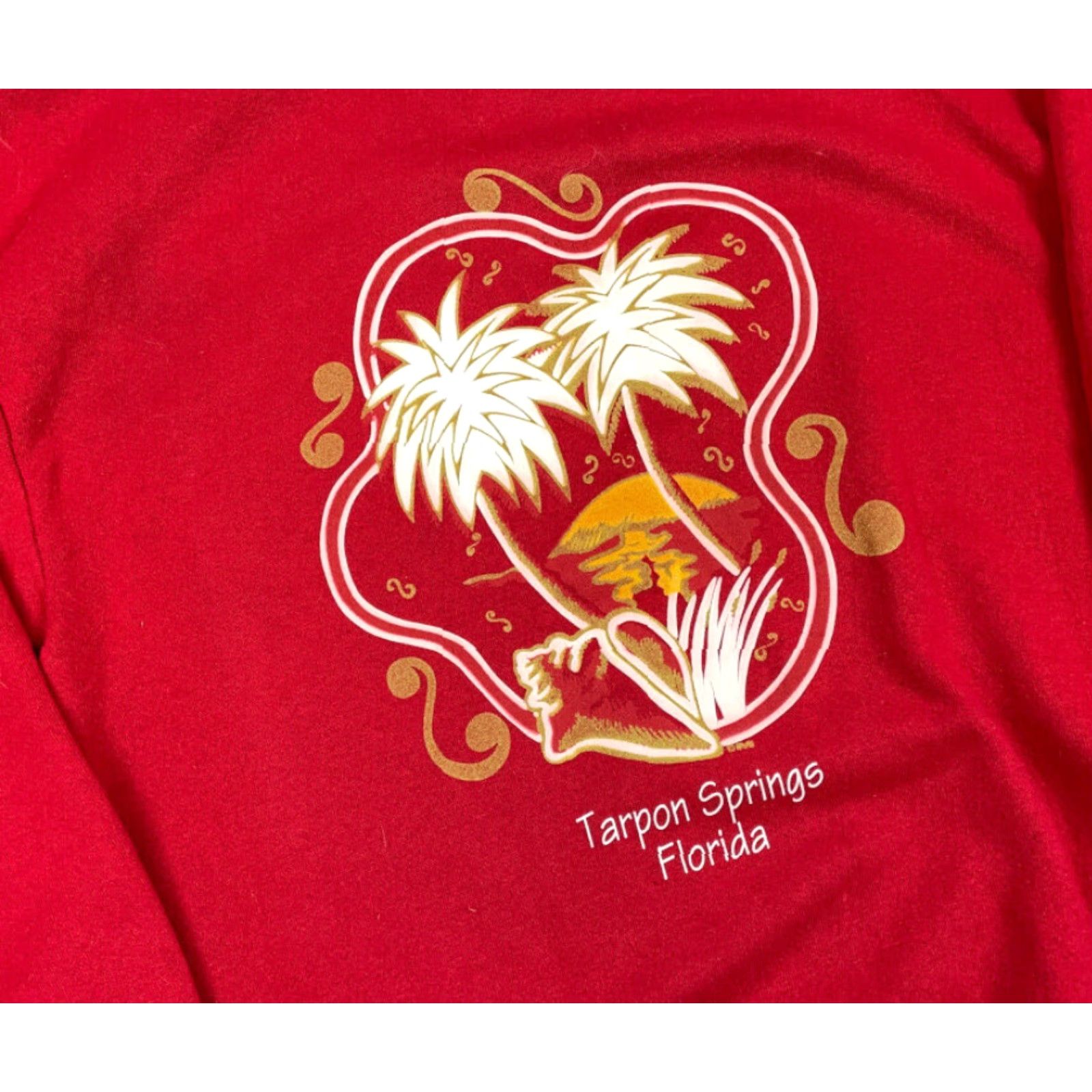 Vintage VINTAGE Spectator Sportswear Sweatshirt Tarpon Florida Red Crew Neck Long Sleeve Pullover USA Made 90s Beach Graphic Print Mens Large Size US XL / EU 56 / 4 - 3 Thumbnail