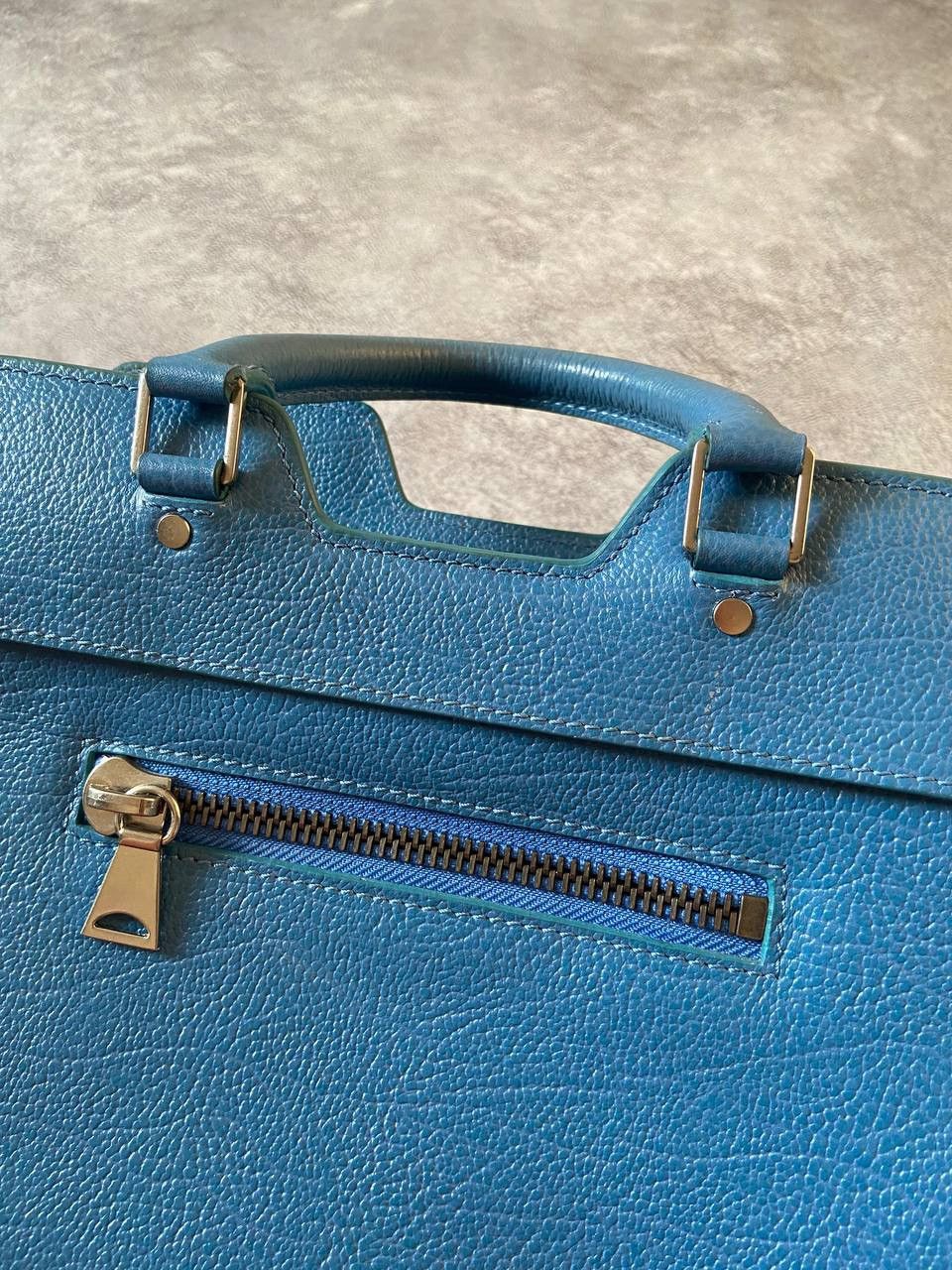 Proenza Schouler PROENZA SCHOULER BLUE LEATHER Y2k SATCHEL SMALL BAG Size ONE SIZE - 7 Thumbnail