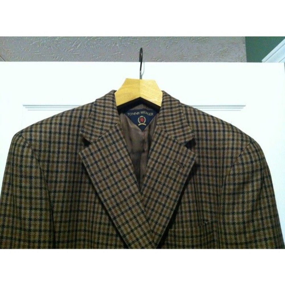 Tommy Hilfiger TOMMY HILFIGER MEN'S 100%WOOL SPORT COAT JACKET BLAZER 46R Size 46R - 3 Thumbnail