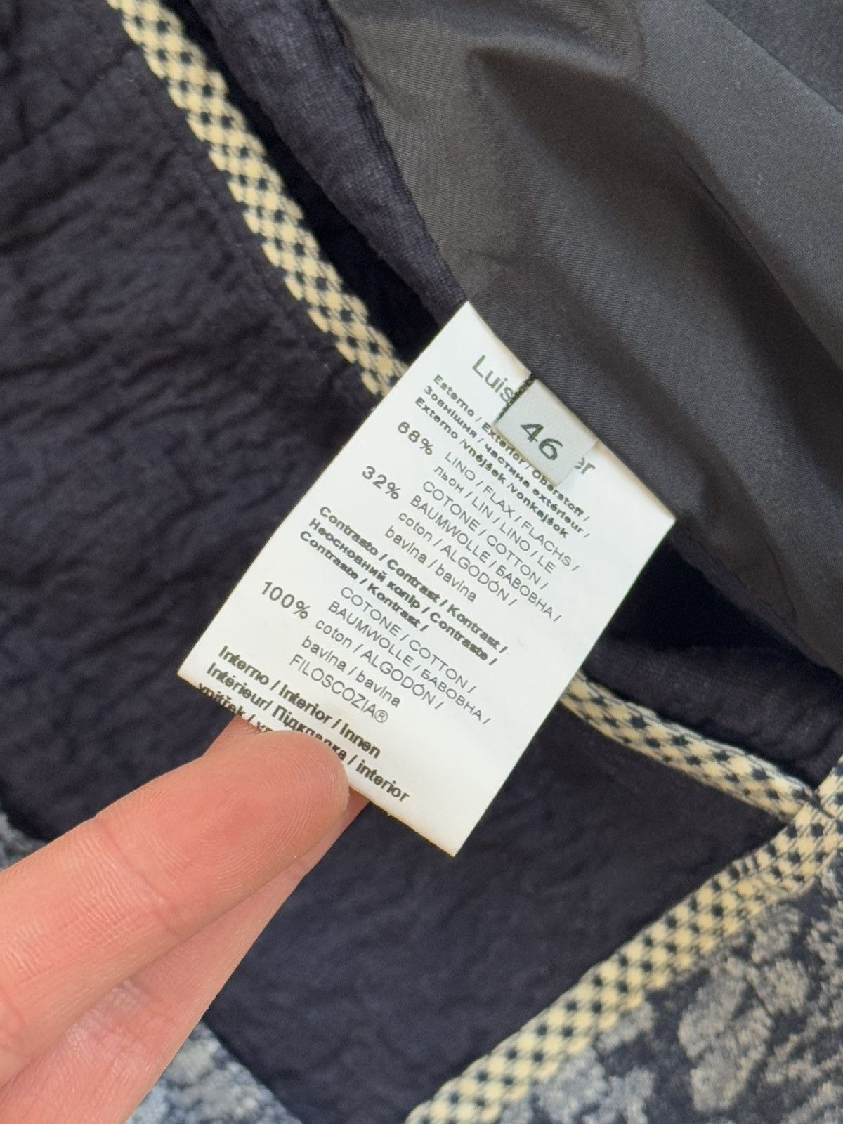 Designer Luis Trenker 46size linen blue blazer jacket coat button up Size L / US 10 / IT 46 - 11 Thumbnail