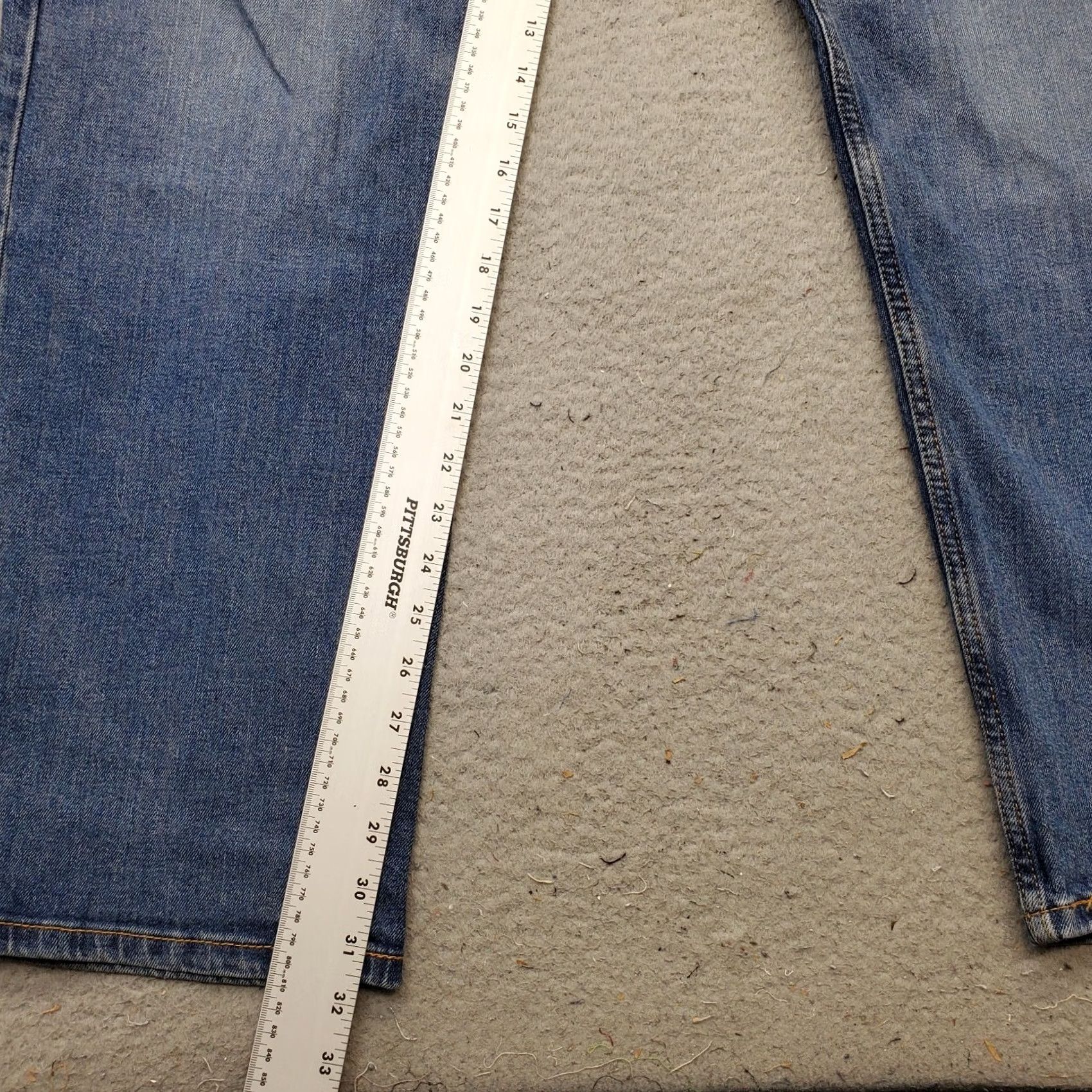 Levi's Levi's 505 Baggy Jeans Mens 38x32 Blue Denim 5-Pockets Straight Leg High Rise Jeans Size US 38 / EU 54 - 4 Thumbnail