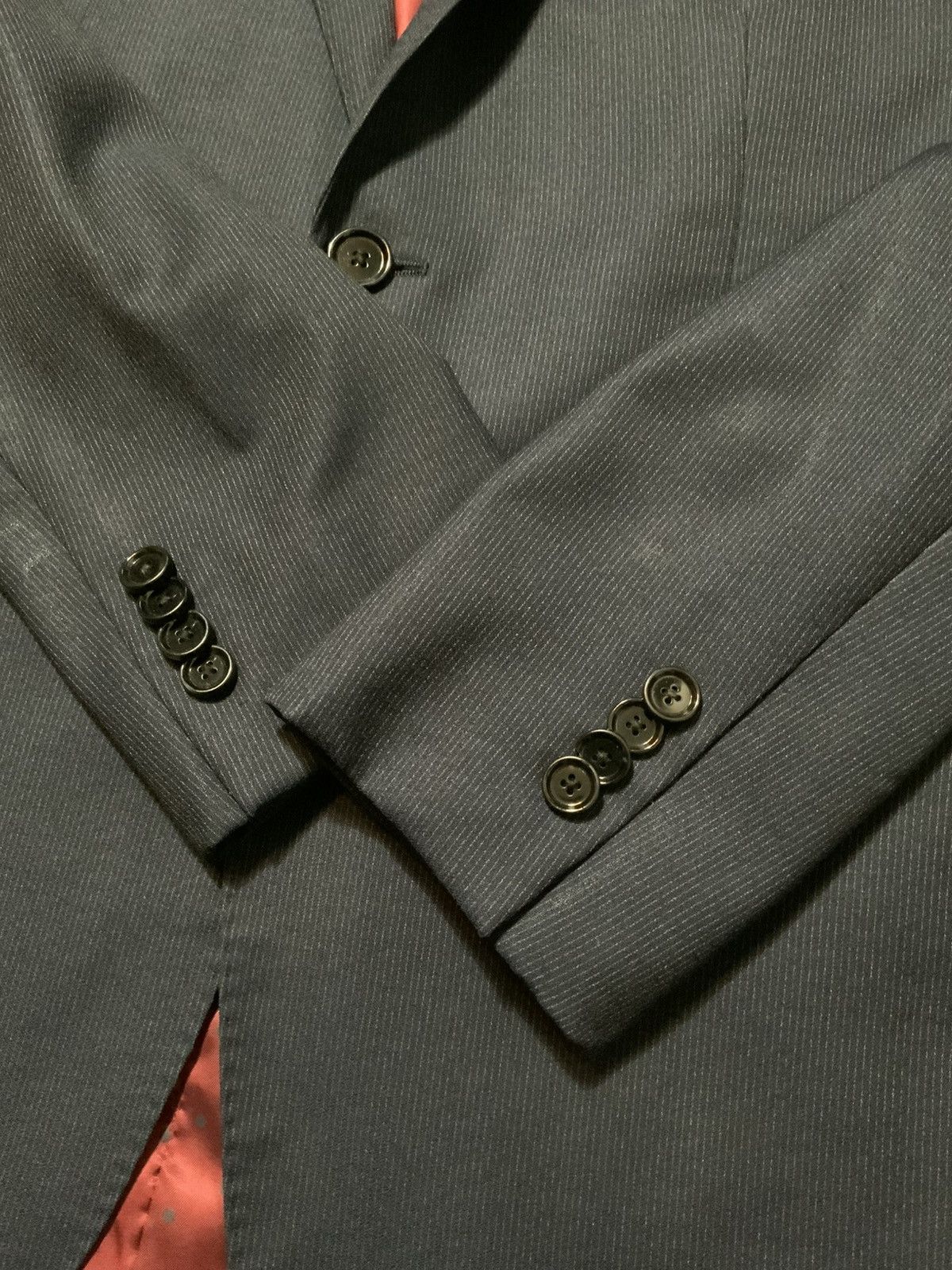 Indochino Indochino Navy Striped Wool Tuxedo Sportscoat Blazer Jacket Size US S / EU 44-46 / 1 - 6 Thumbnail