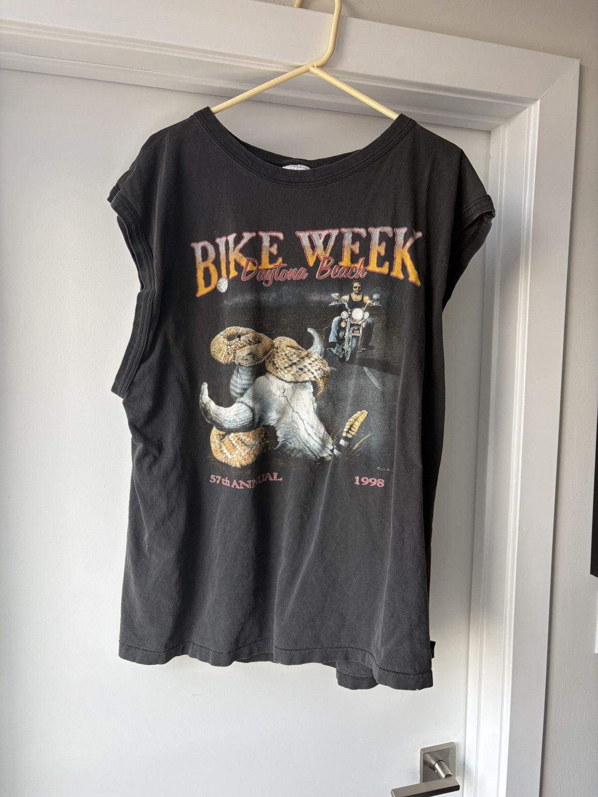 Vintage 1998 Bike Week Cutoff Tee West Coast Choppers Size US XXL / EU 58 / 5 - 1 Thumbnail