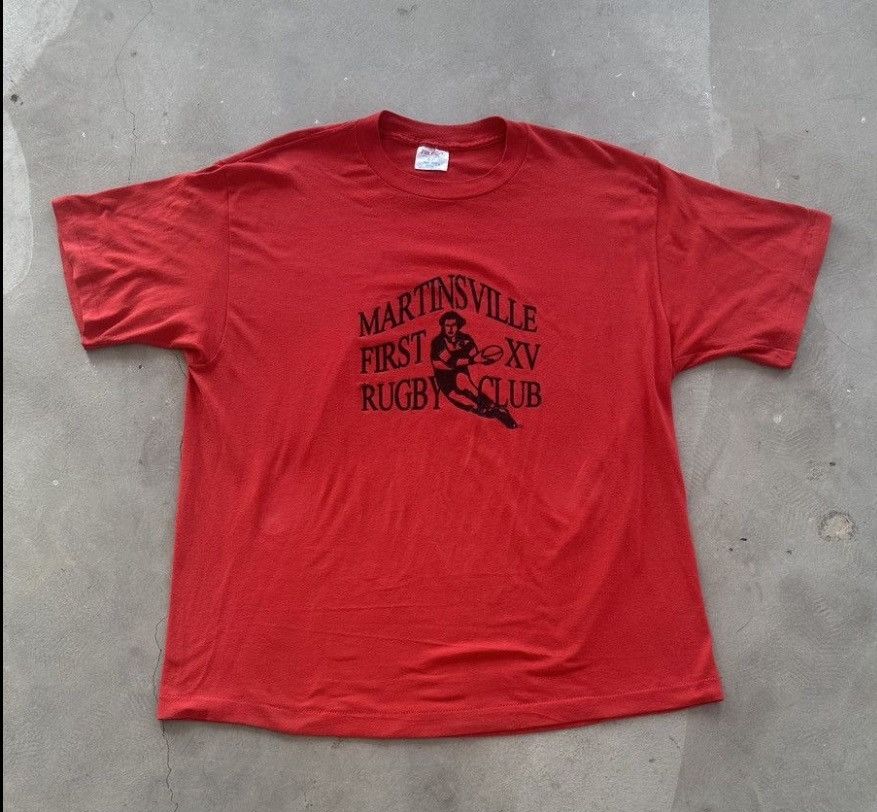 Vintage VINTAGE MARTINSVILLE RUGBY CLUB TEE Size US XXL / EU 58 / 5 - 1 Thumbnail