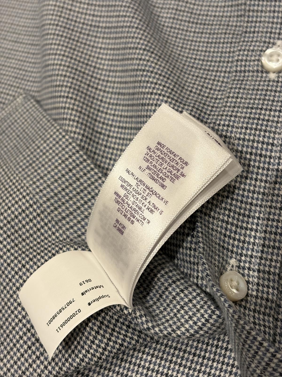 Ralph Lauren Purple Label Ralph Lauren Purple Label Brushed Cotton Micro-Check Shirt Size US M / EU 48-50 / 2 - 7 Thumbnail