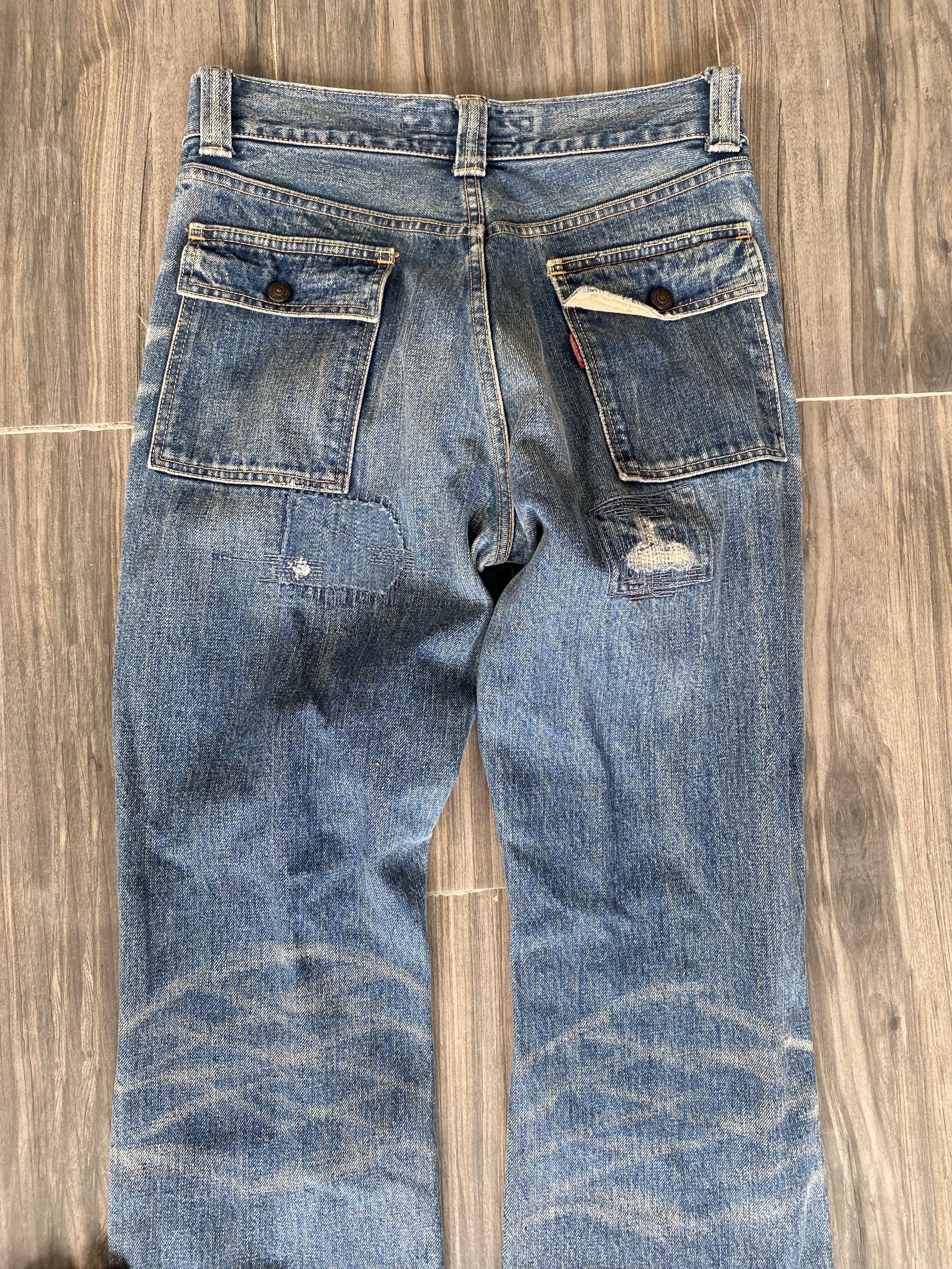 Kapital INSANE💥 KAPITAL SASHIKO BORO FLARE BUSHPANT DISTRESSED Size US 29 - 14 Thumbnail