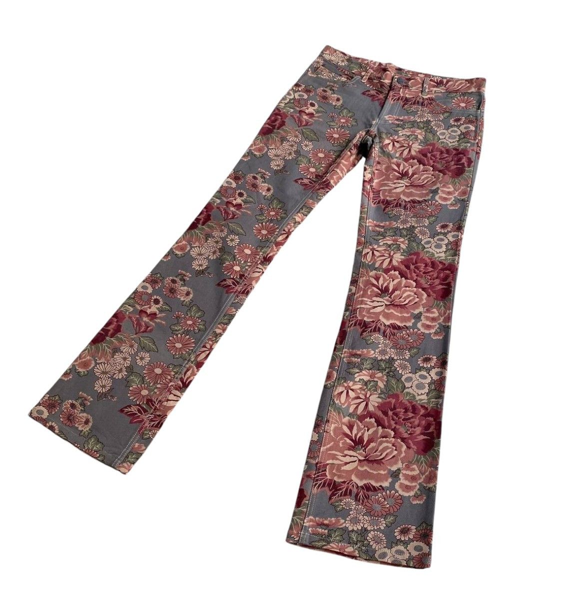 Japanese Brand BJ05-22 Japan FLARED CHEALSEAOLD ABSTRACT SLIM LOWRISE Size US 28 / EU 44 - 1 Thumbnail
