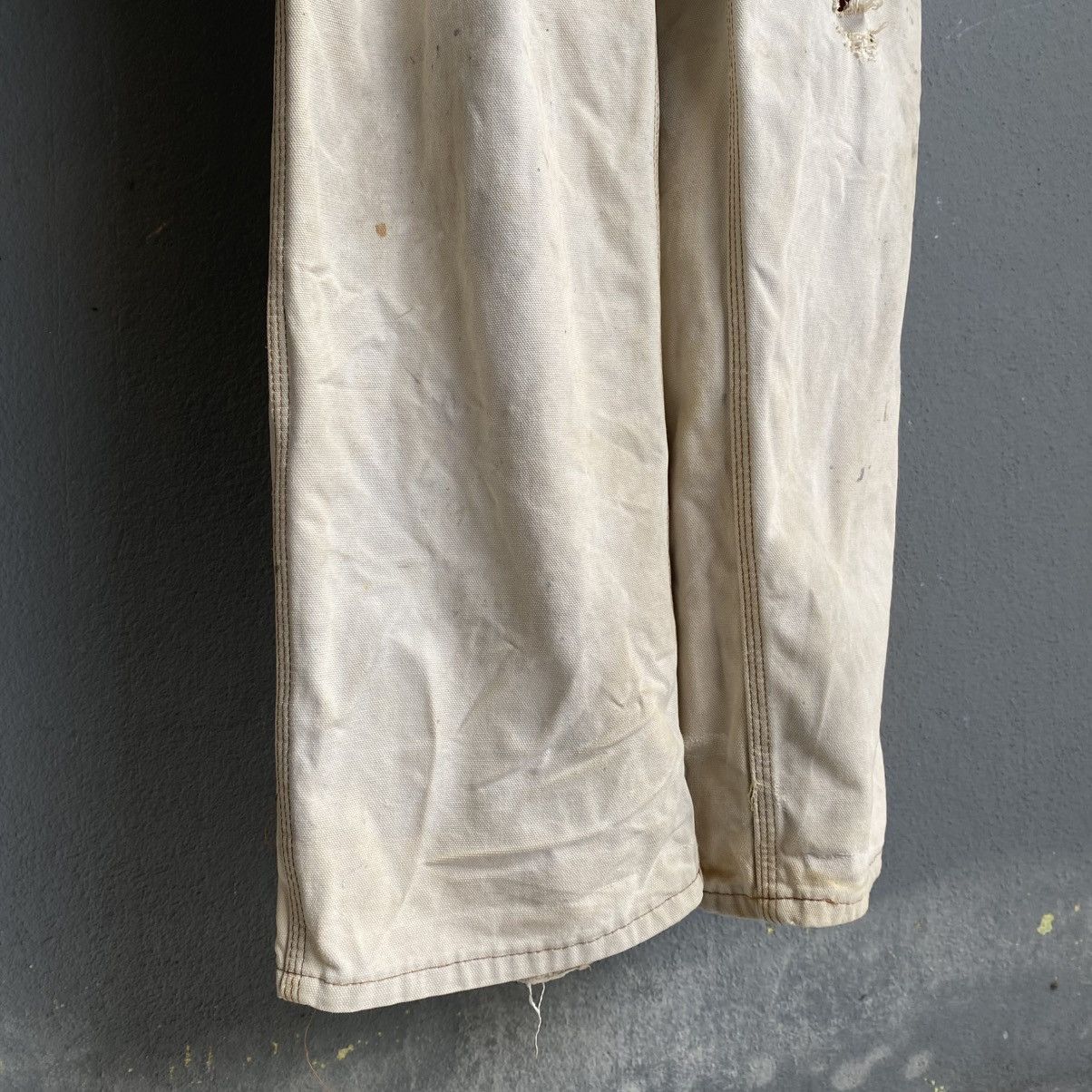 Dickies Vintage Dickies Workwear Overalls - Distressed Cream Size US 32 / EU 48 - 8 Thumbnail