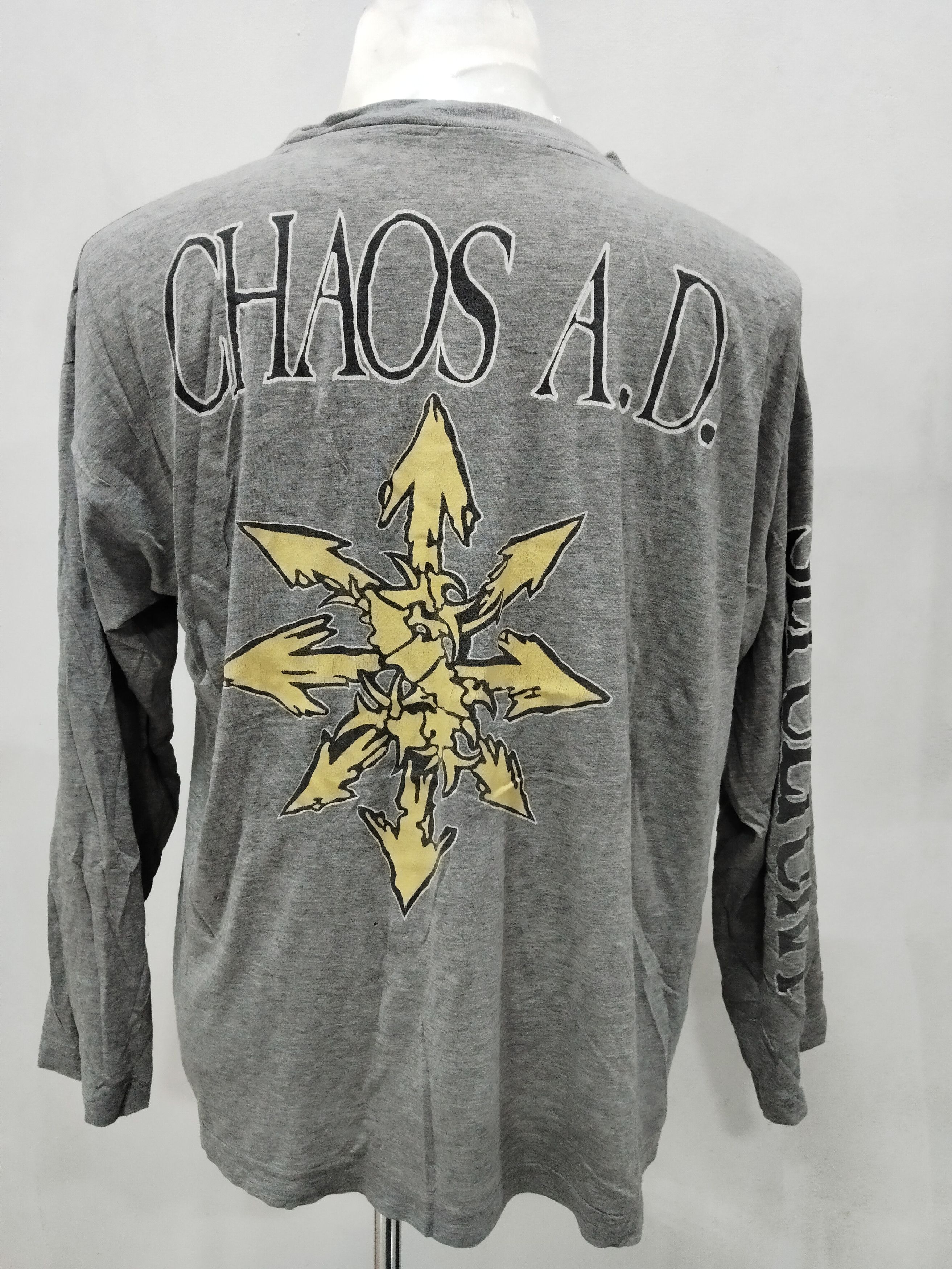 Band Tees × If Six Was Nine × Vintage Vintage Sepultura Chaos AD Heavy Metal Band Tshirt Size US L / EU 52-54 / 3 - 2 Thumbnail