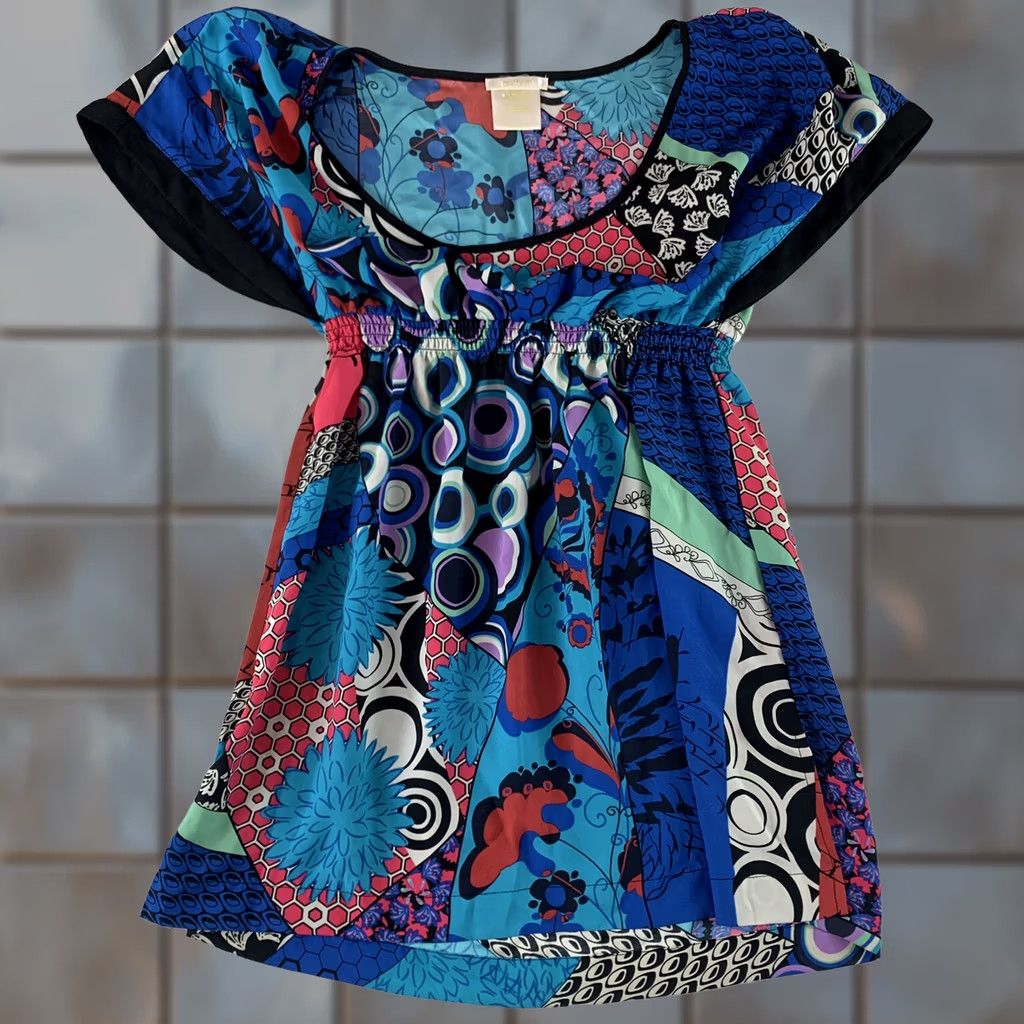 Vintage VINTAGE MATTY M DRESS WOMENS MEDIUM BLUE FLORAL Size M / US 6-8 / IT 42-44 - 1 Thumbnail
